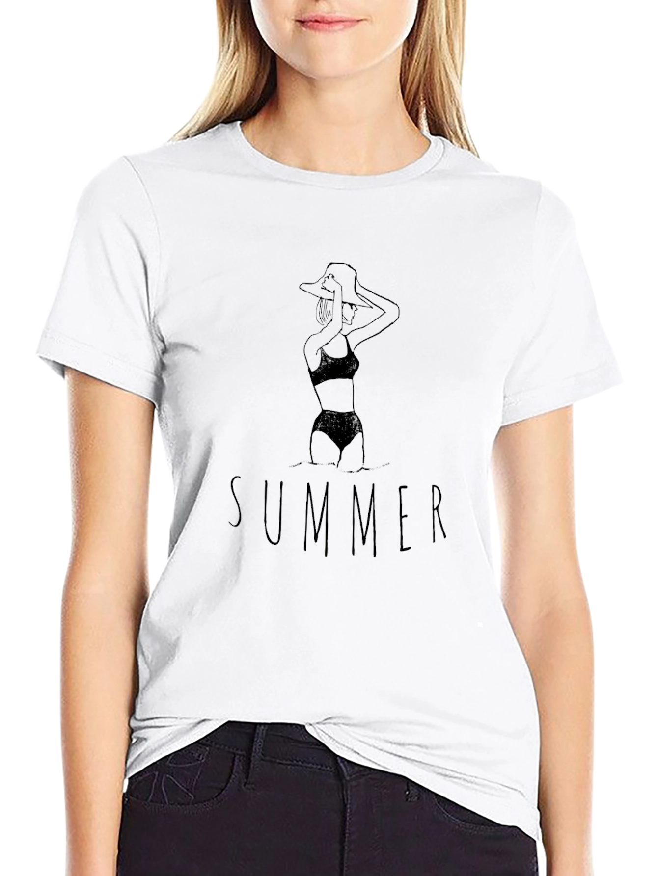 Summer Vibes Black T-Shirt