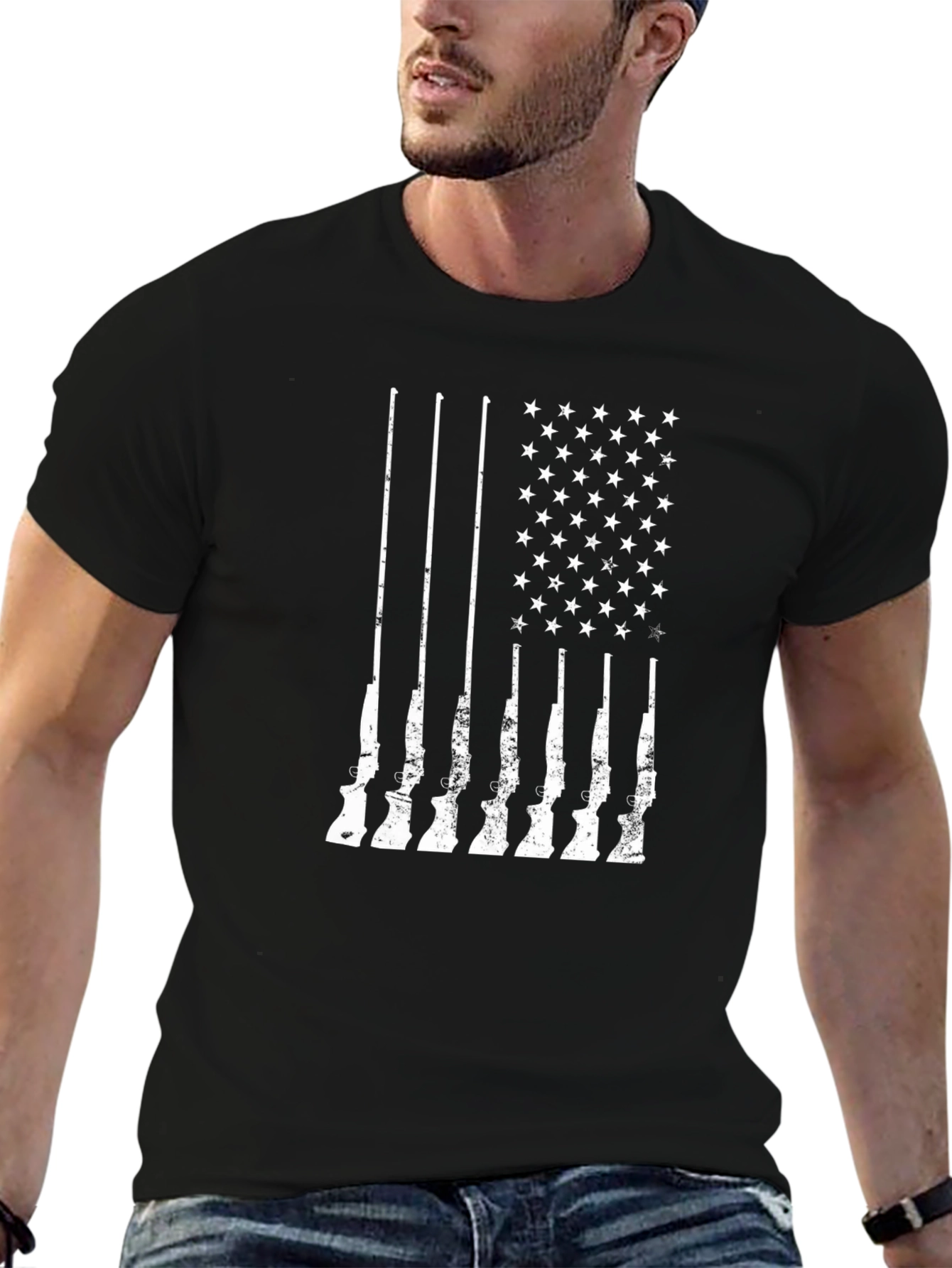 American Flag Gun T-Shirt - Patriot Style