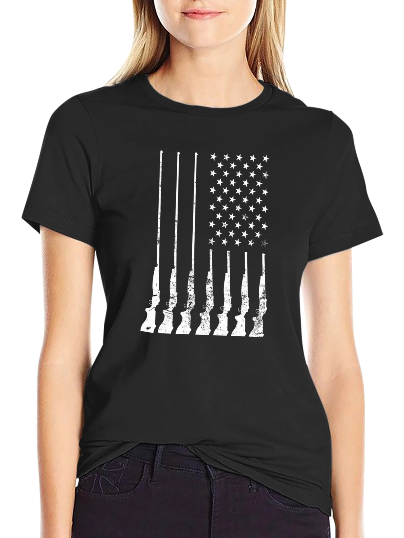American Flag Gun T-Shirt - Patriot Style