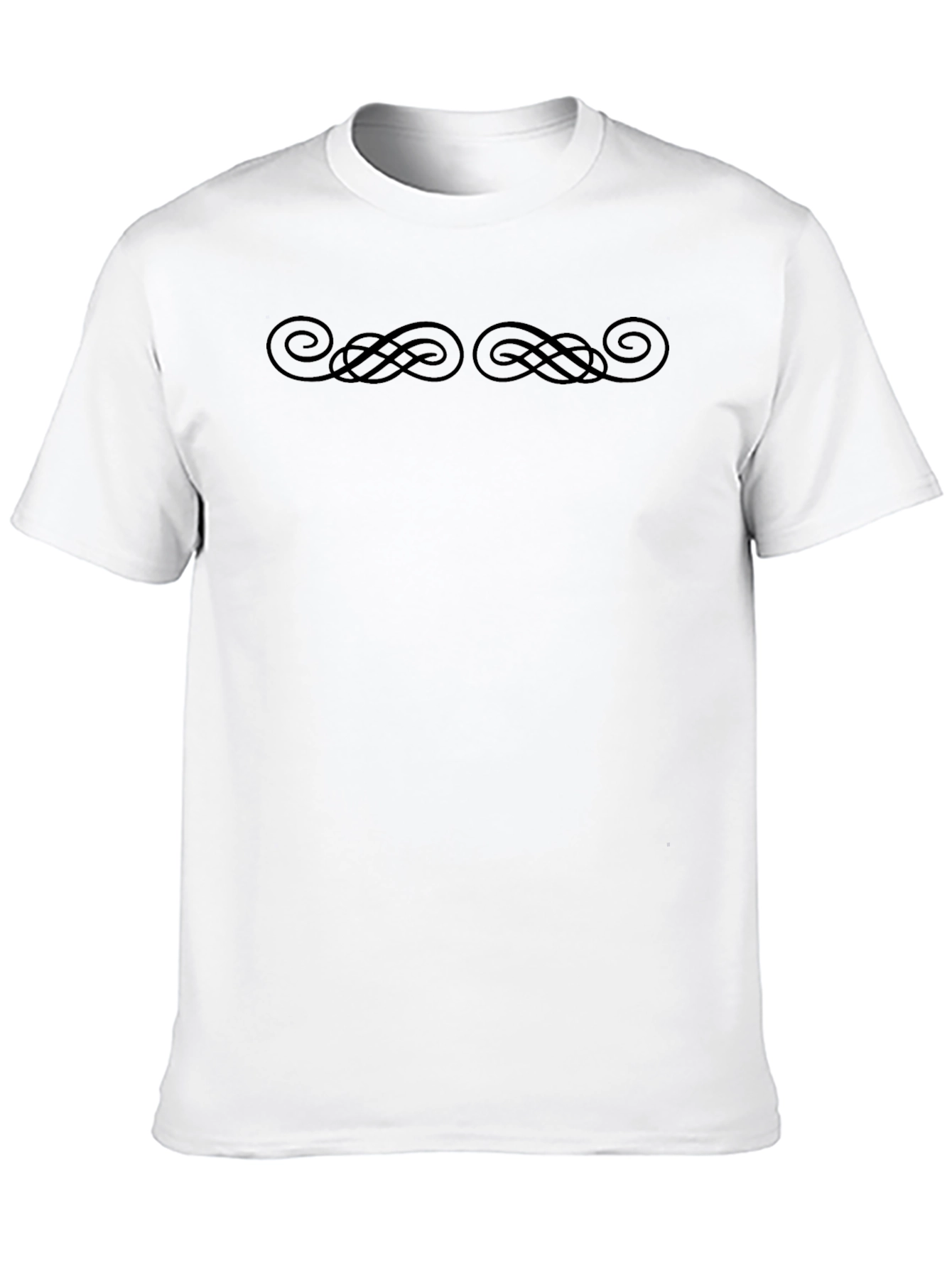 Elegant Knot Design Black T-Shirt