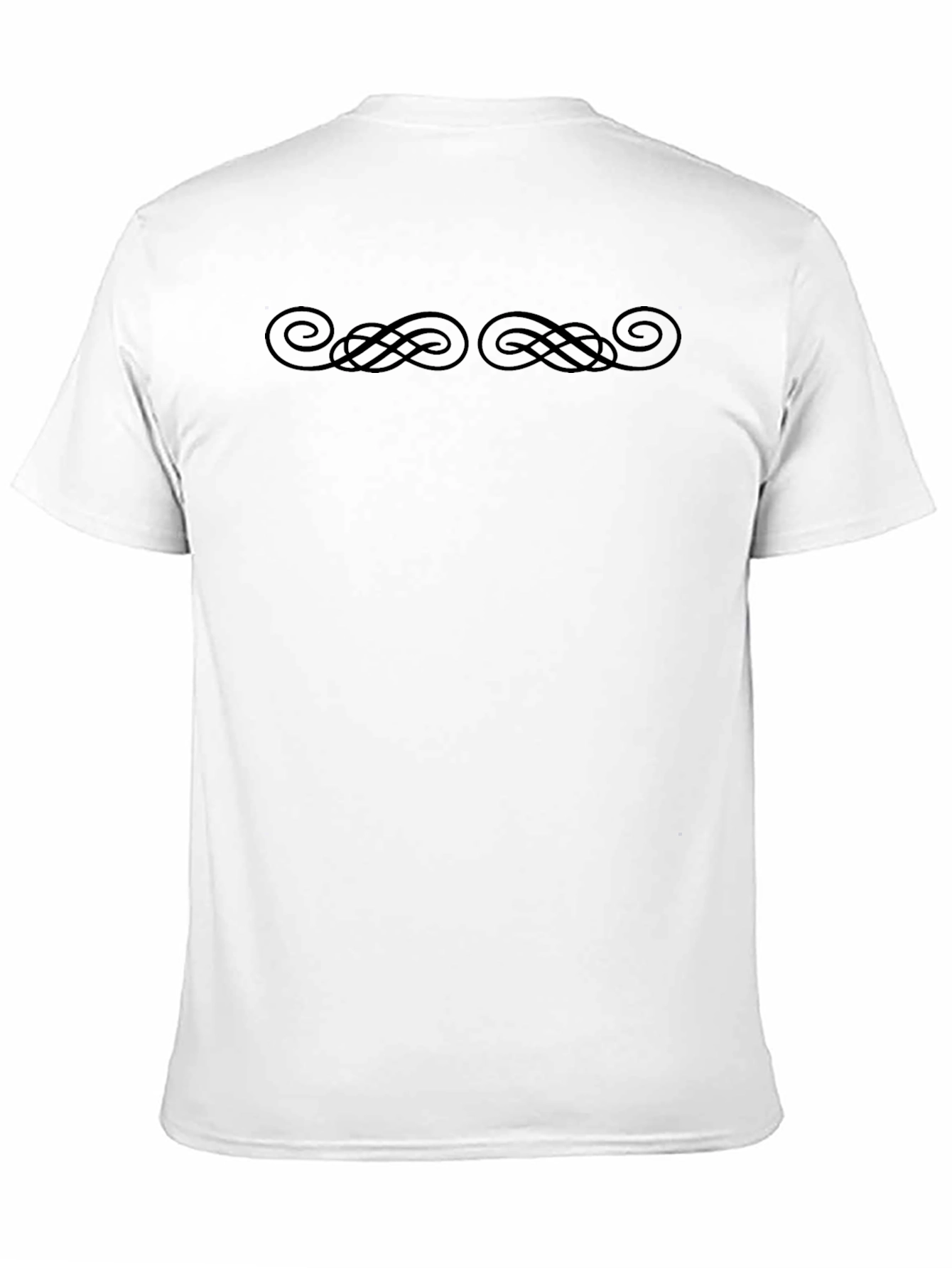 Elegant Knot Design Black T-Shirt