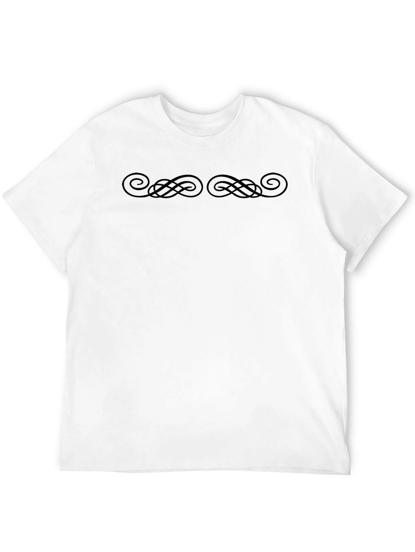 Elegant Knot Design Black T-Shirt