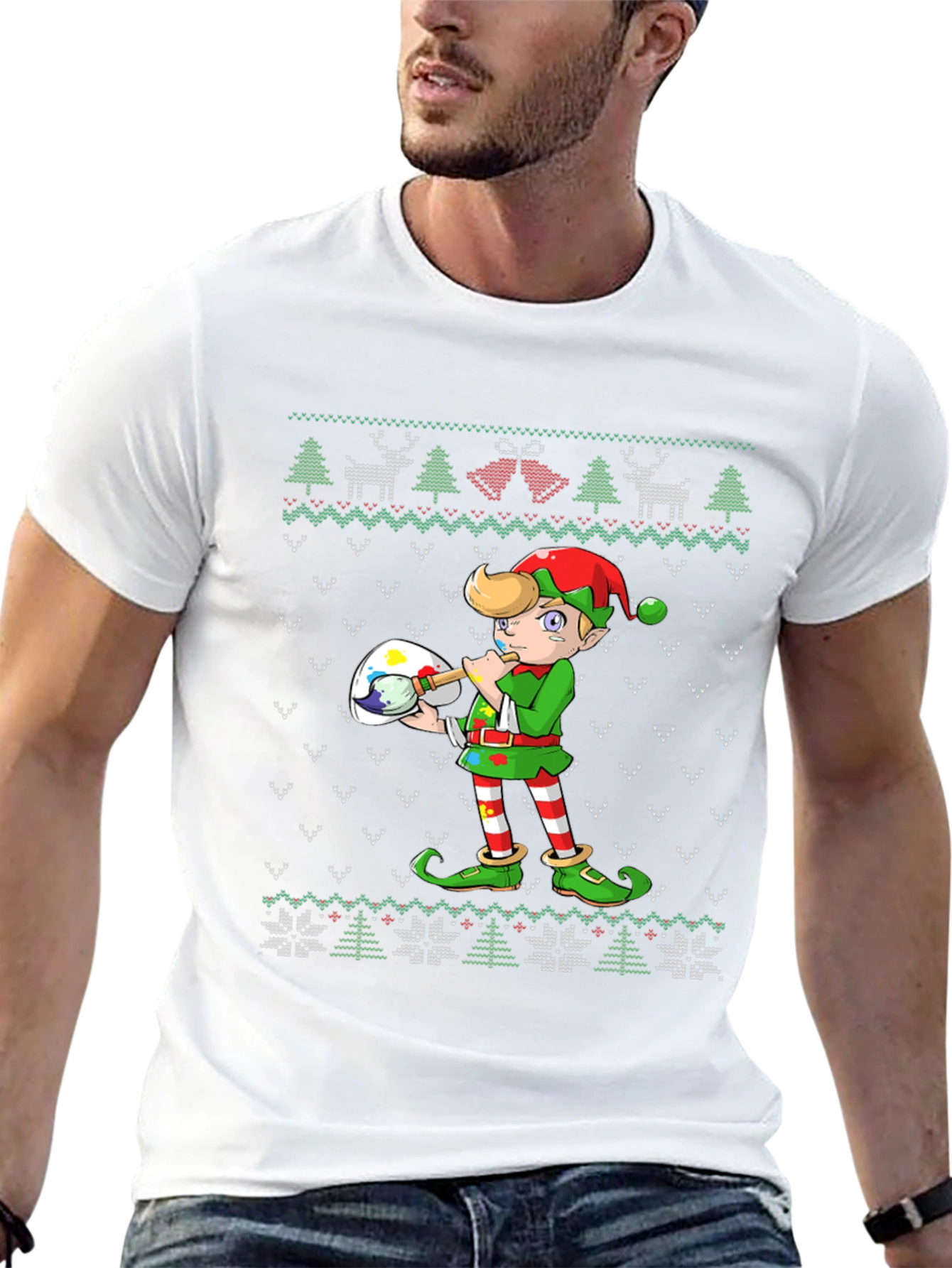 Christmas Elf Artist T-Shirt