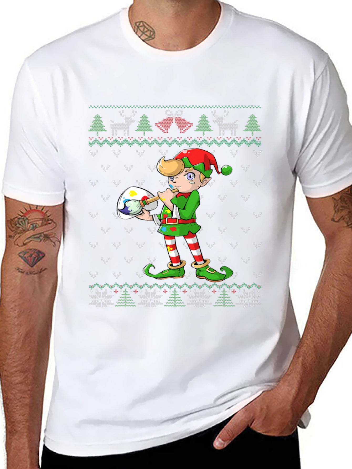 Christmas Elf Artist T-Shirt