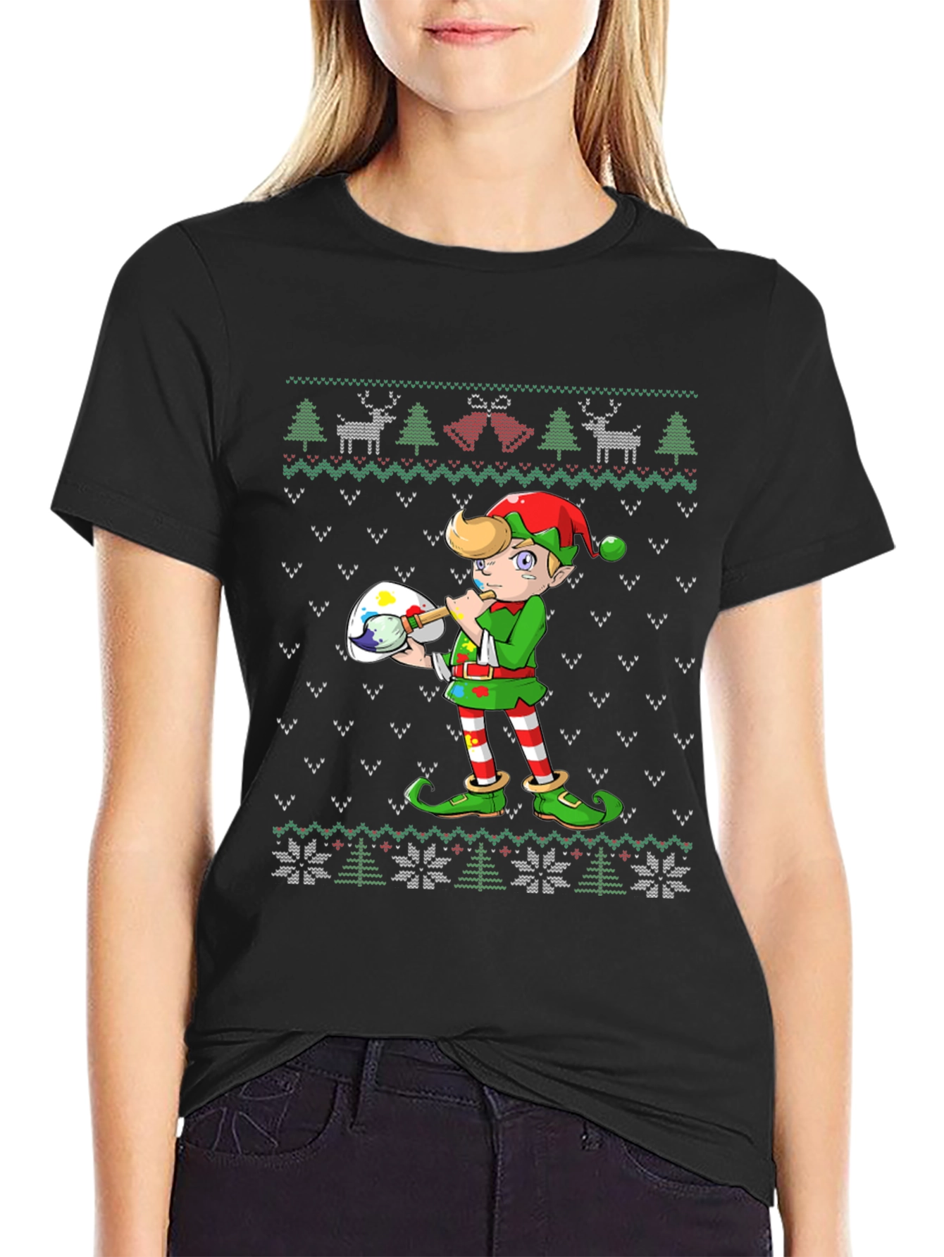 Christmas Elf Artist T-Shirt