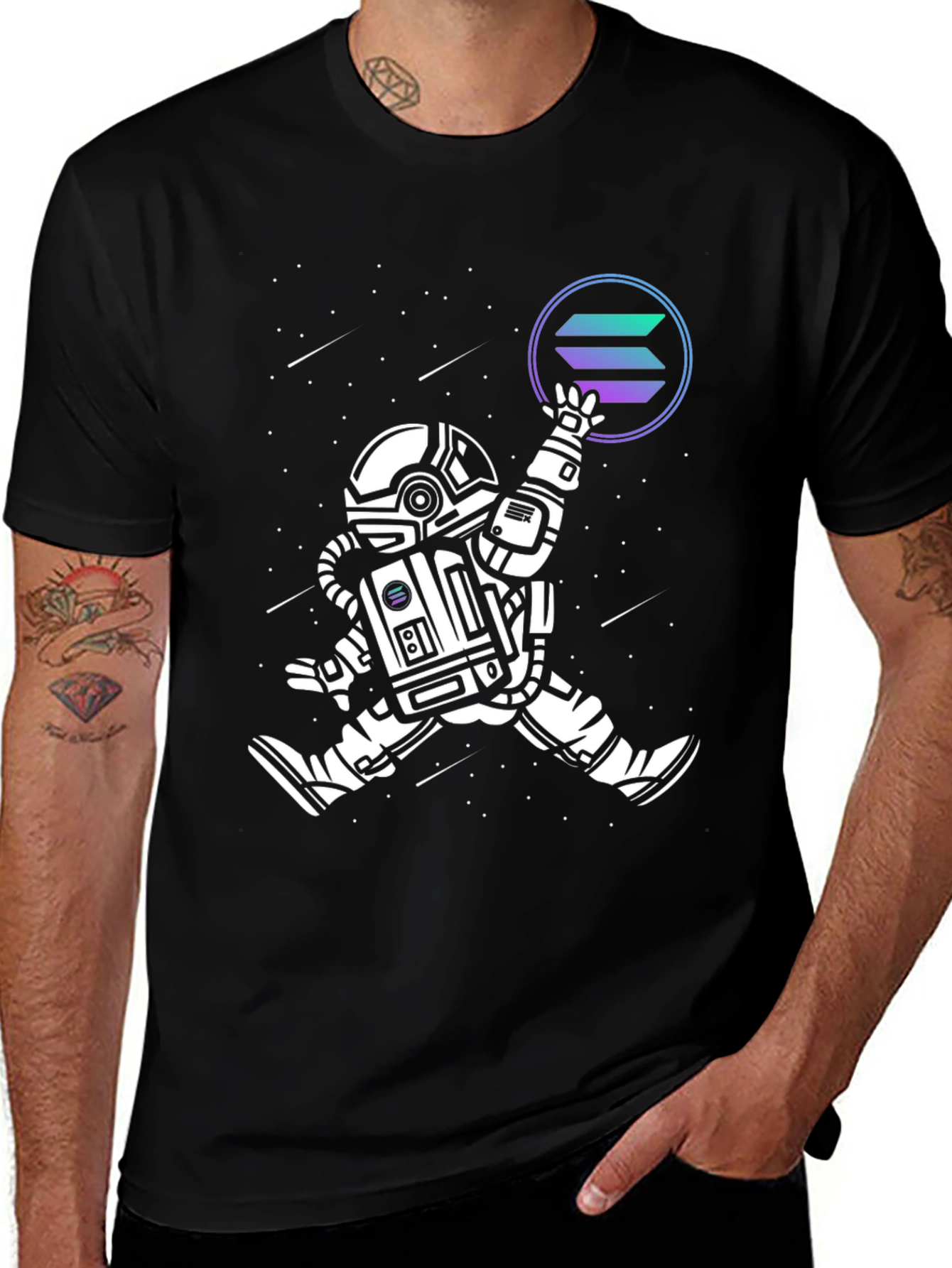 Astronaut Solana Crypto T-Shirt - Space Man Tee