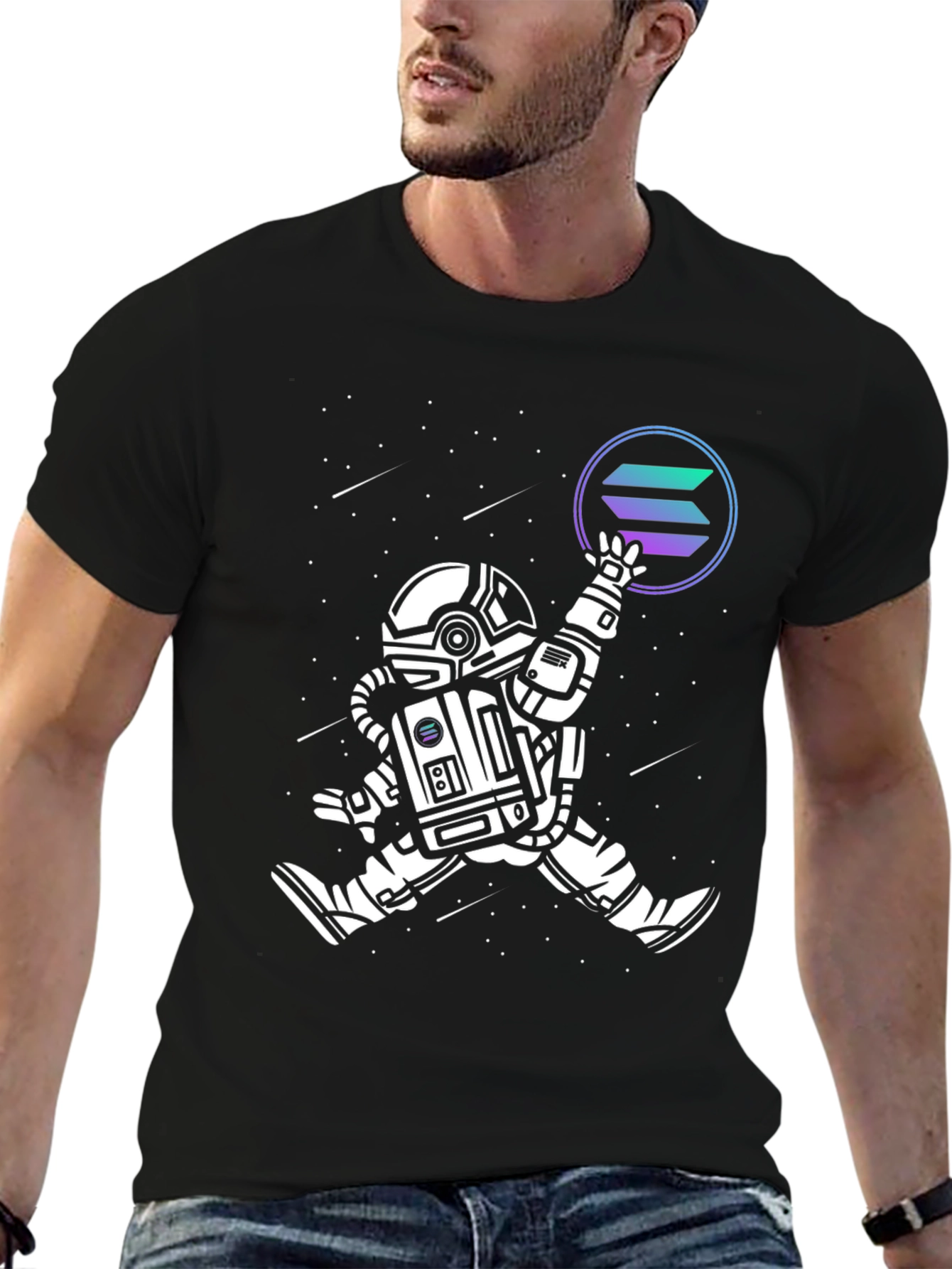 Astronaut Solana Crypto T-Shirt - Space Man Tee