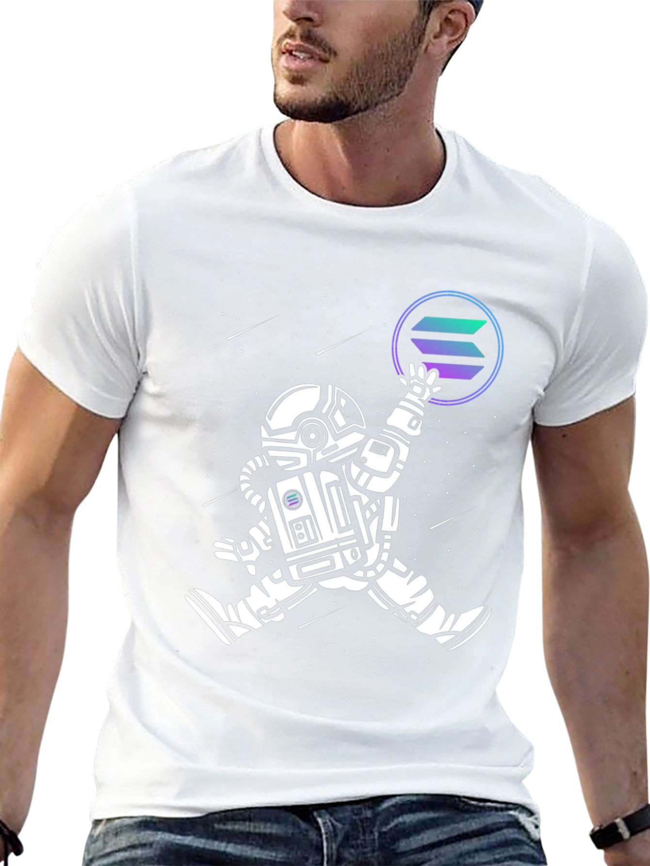 Astronaut Solana Crypto T-Shirt - Space Man Tee
