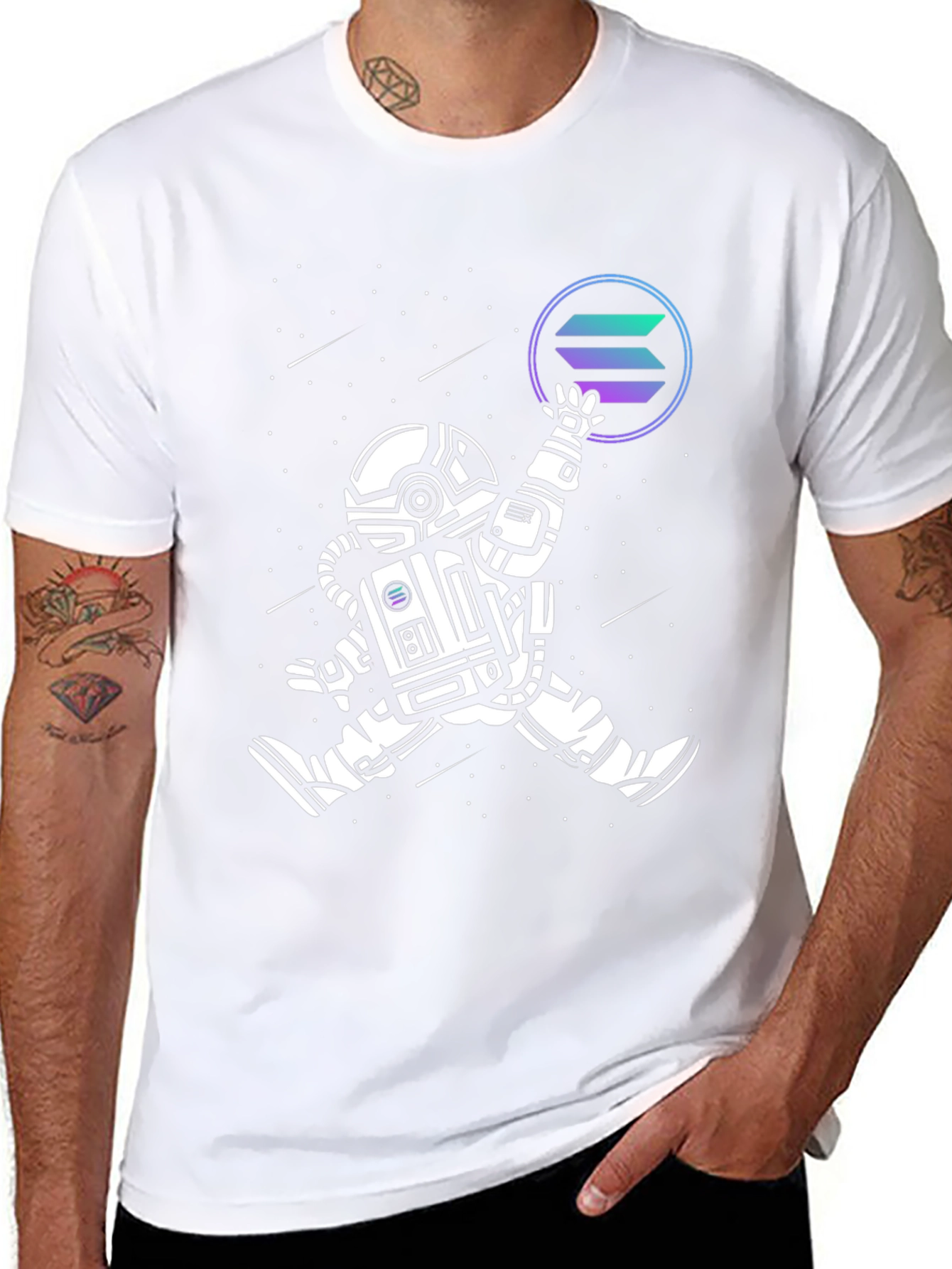 Astronaut Solana Crypto T-Shirt - Space Man Tee