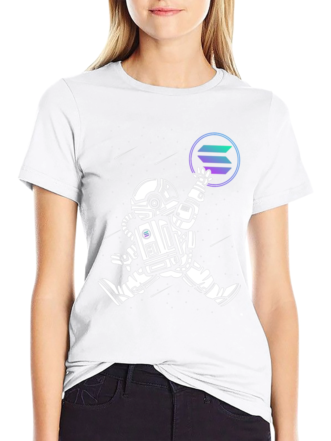 Astronaut Solana Crypto T-Shirt - Space Man Tee