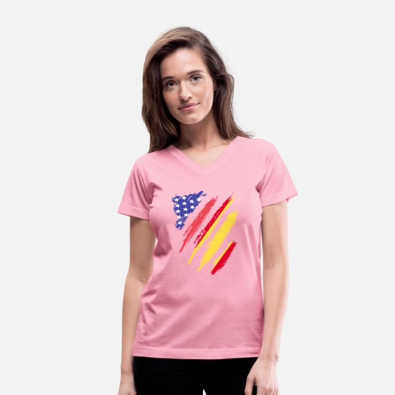 Spanish American Patriot Heart Flag Stripes