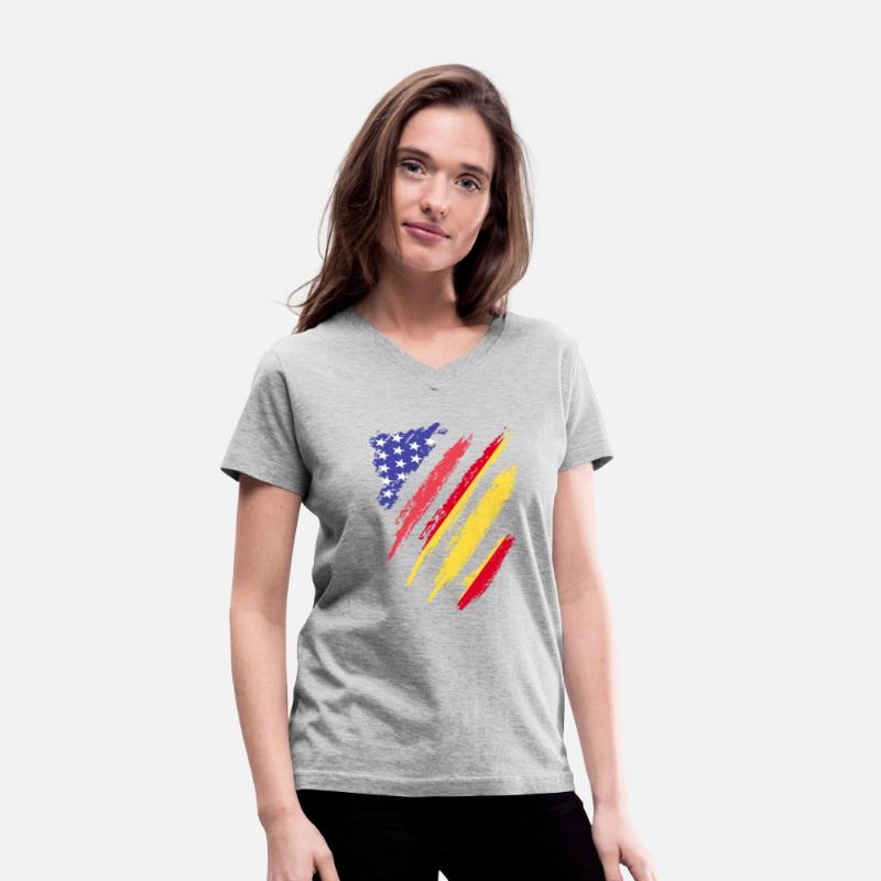 Spanish American Patriot Heart Flag Stripes