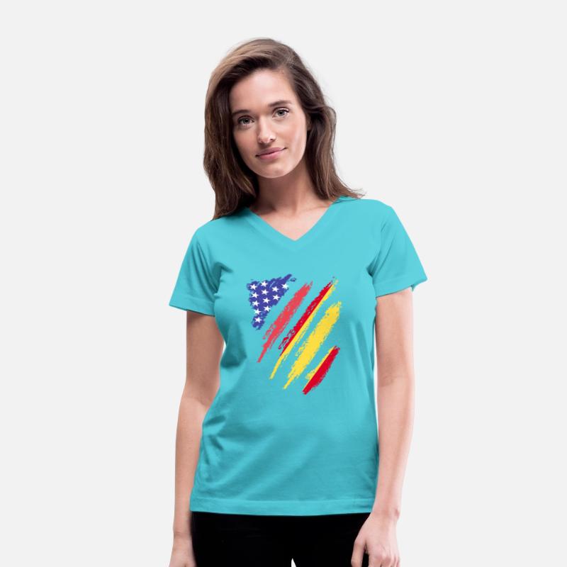Spanish American Patriot Heart Flag Stripes