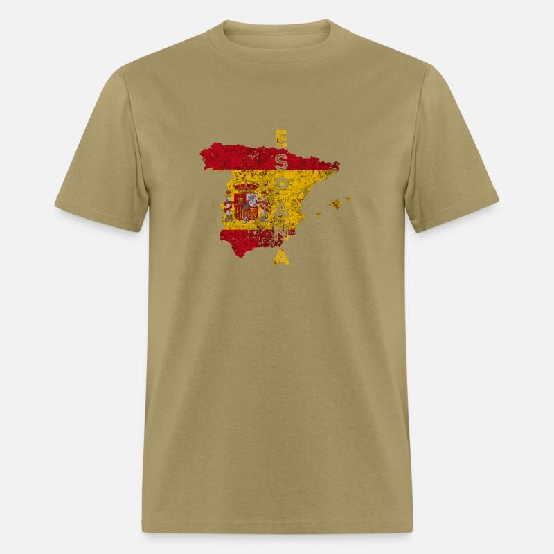 Spanish Map And Flag Souvenir Distressed Spain