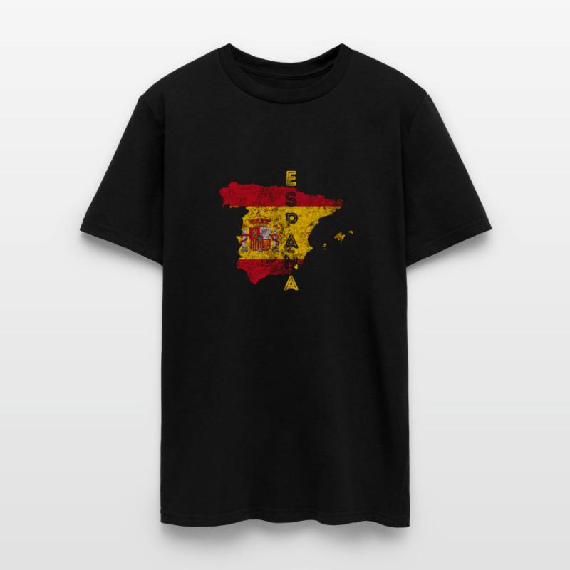 Spanish Map And Flag Souvenir Distressed Spain