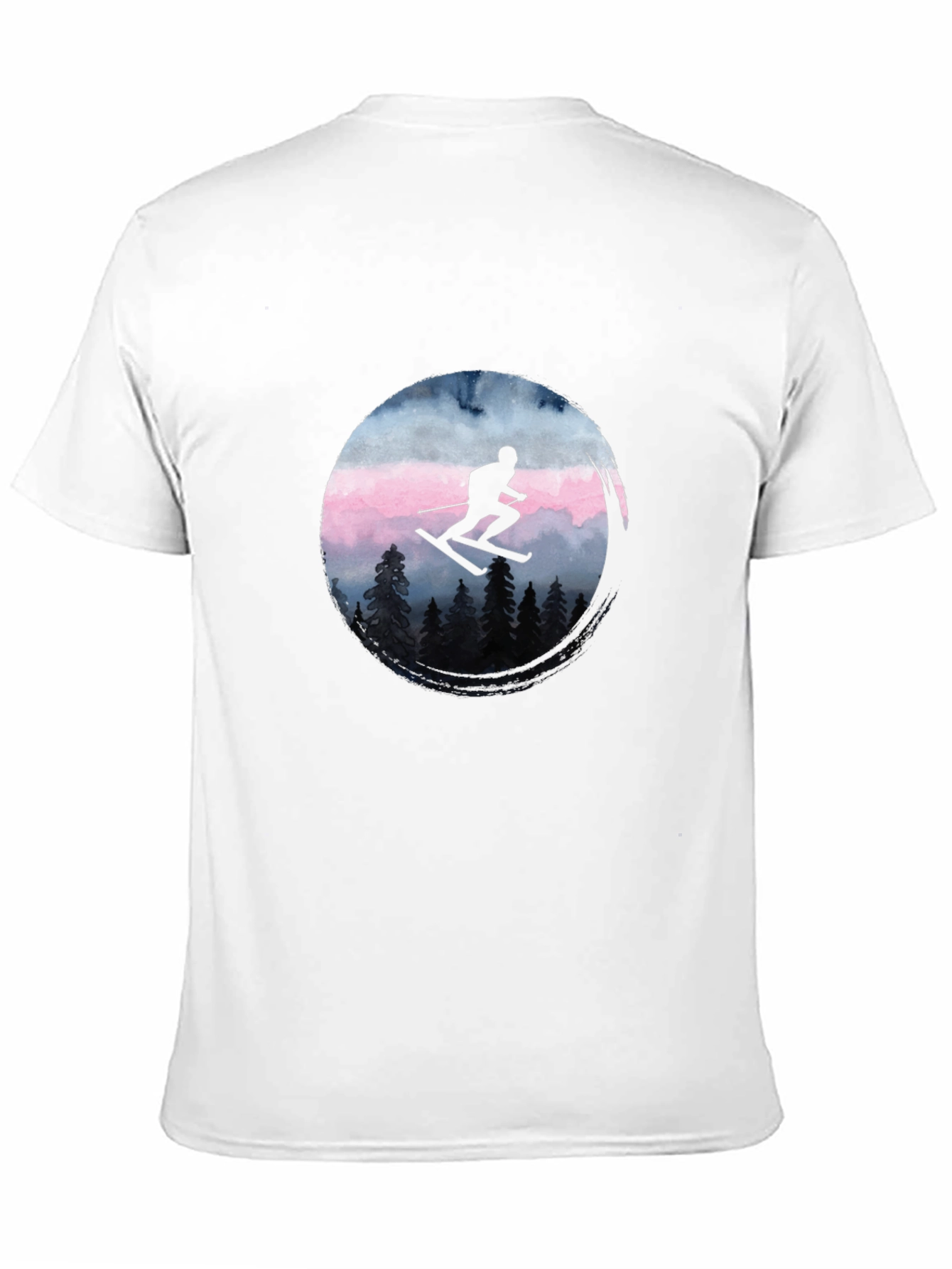 Skiing Silhouette Graphic Tee