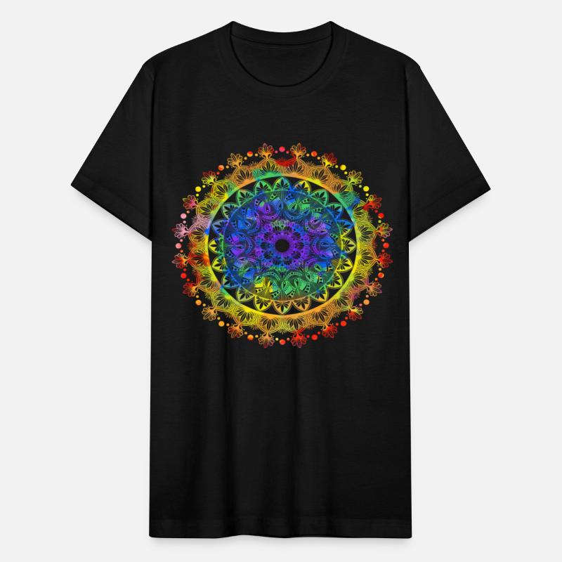 Spiritual mandala with Indian ornaments