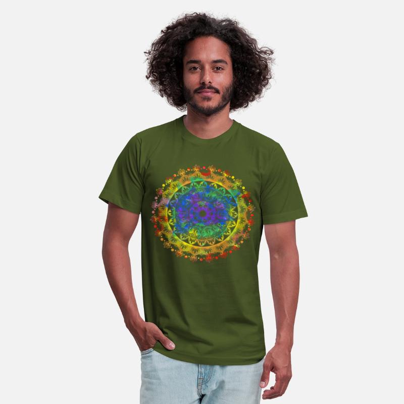 Spiritual mandala with Indian ornaments