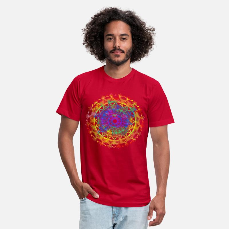 Spiritual mandala with Indian ornaments