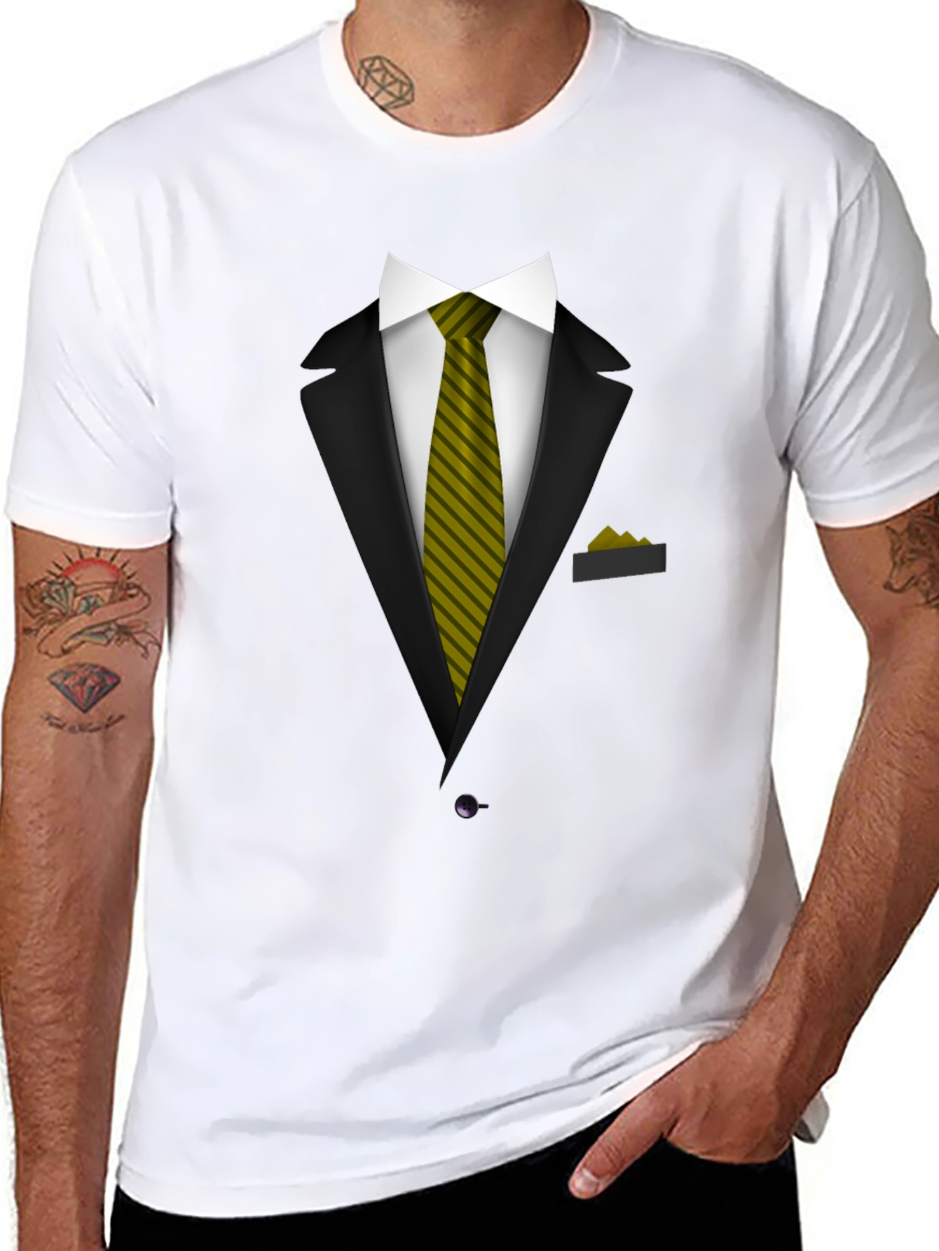 Suit and Tie Graphic Print T-Shirt