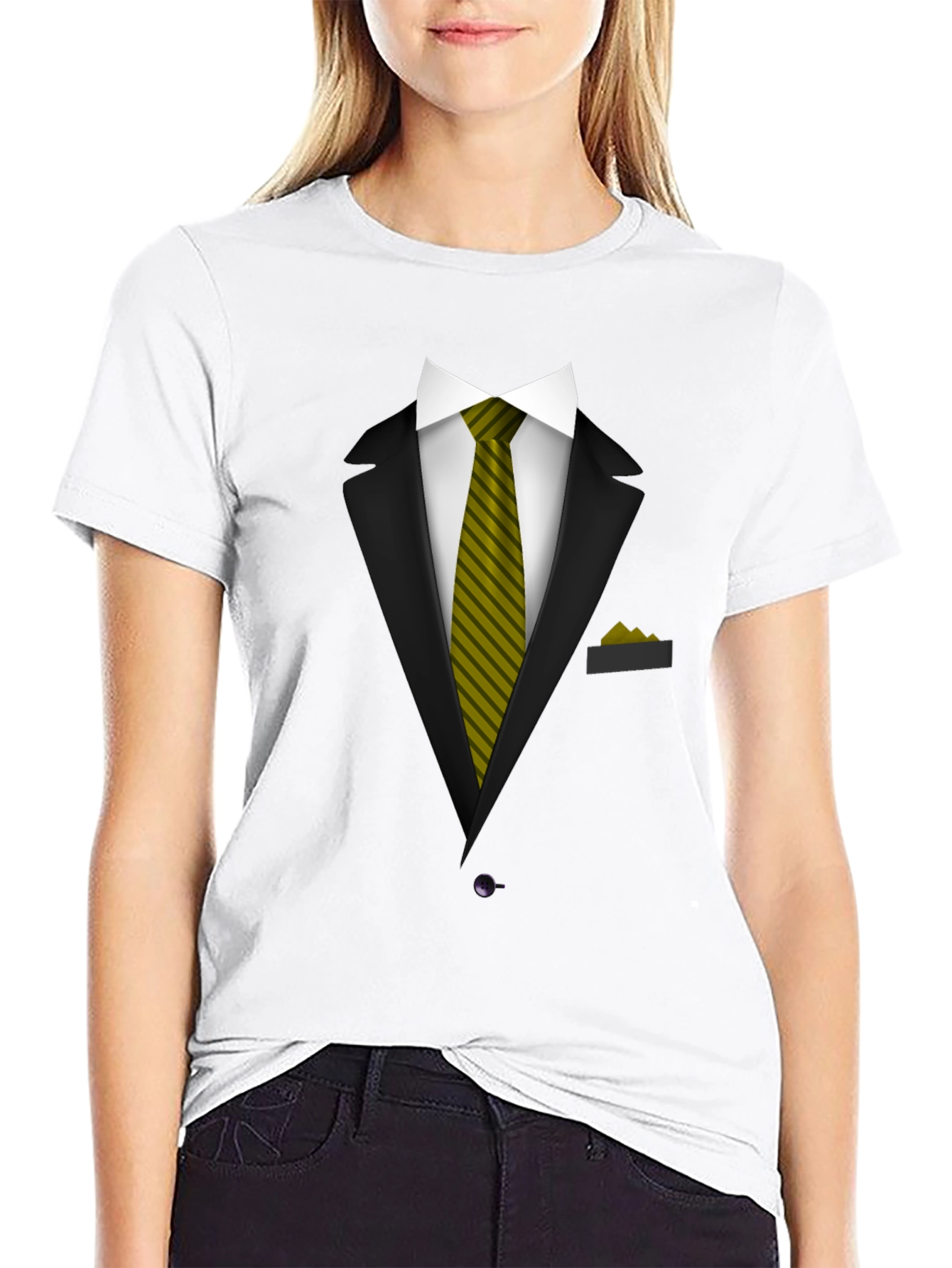 Suit and Tie Graphic Print T-Shirt