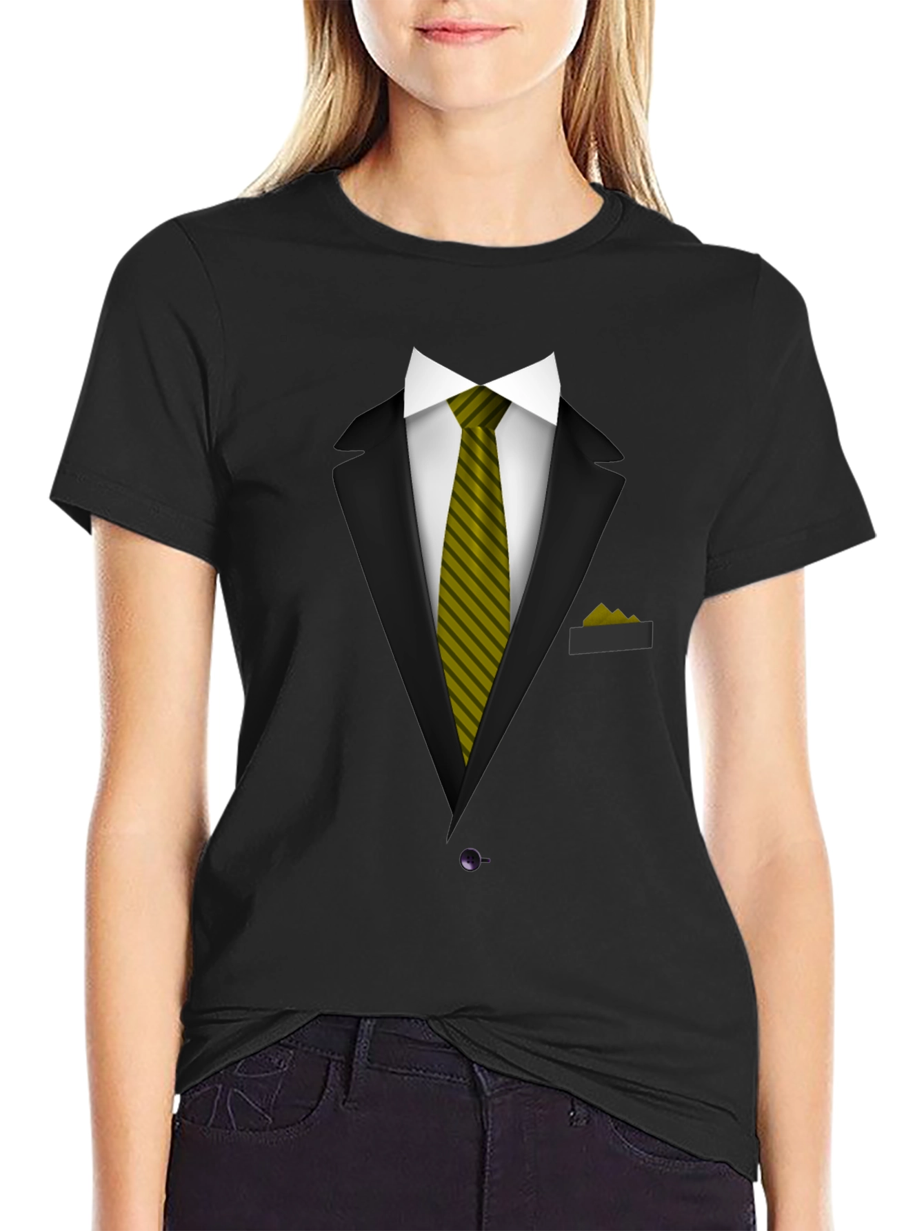 Suit and Tie Graphic Print T-Shirt