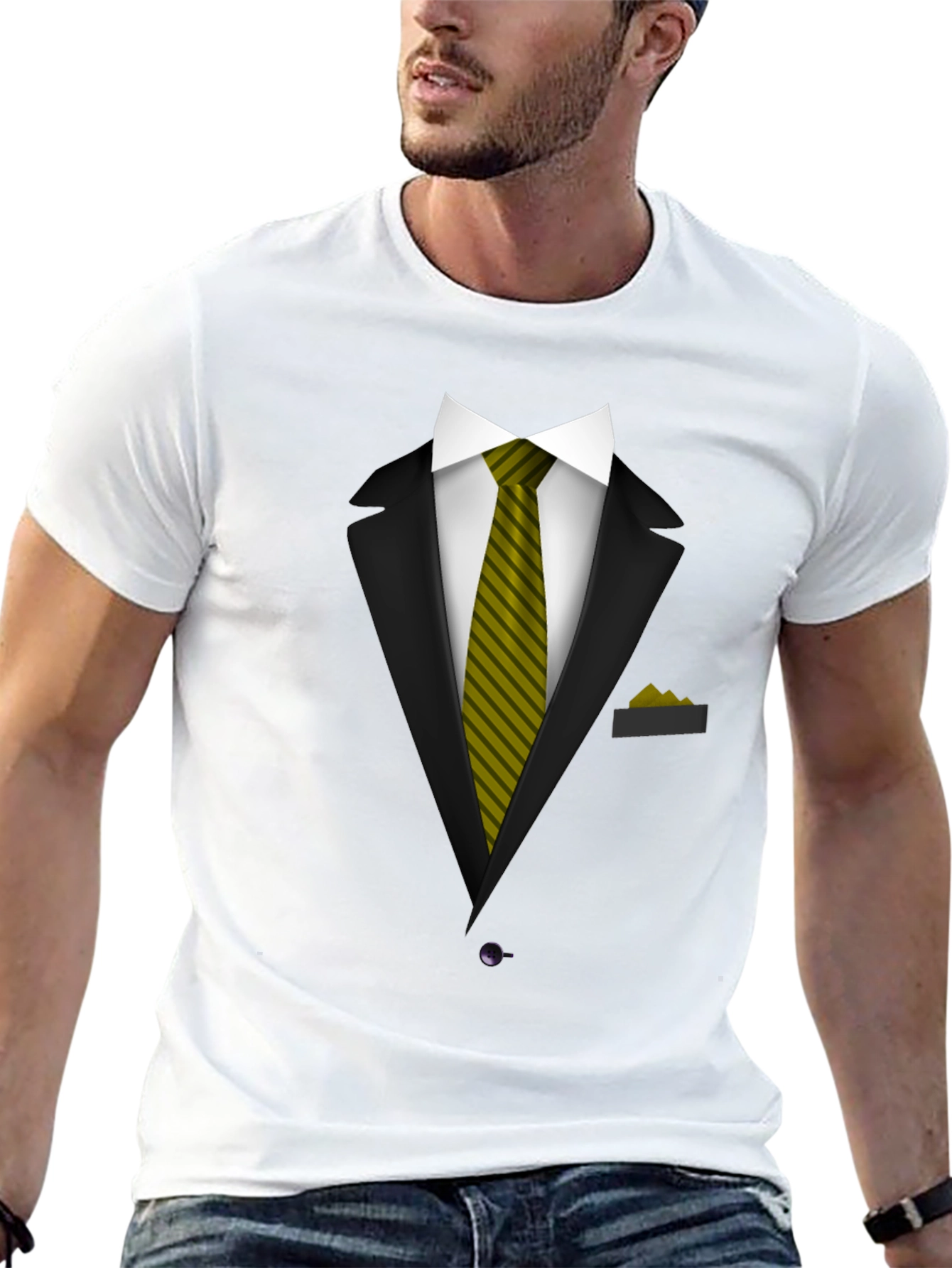 Suit and Tie Graphic Print T-Shirt