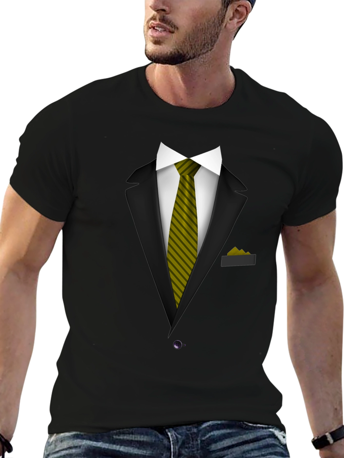Suit and Tie Graphic Print T-Shirt