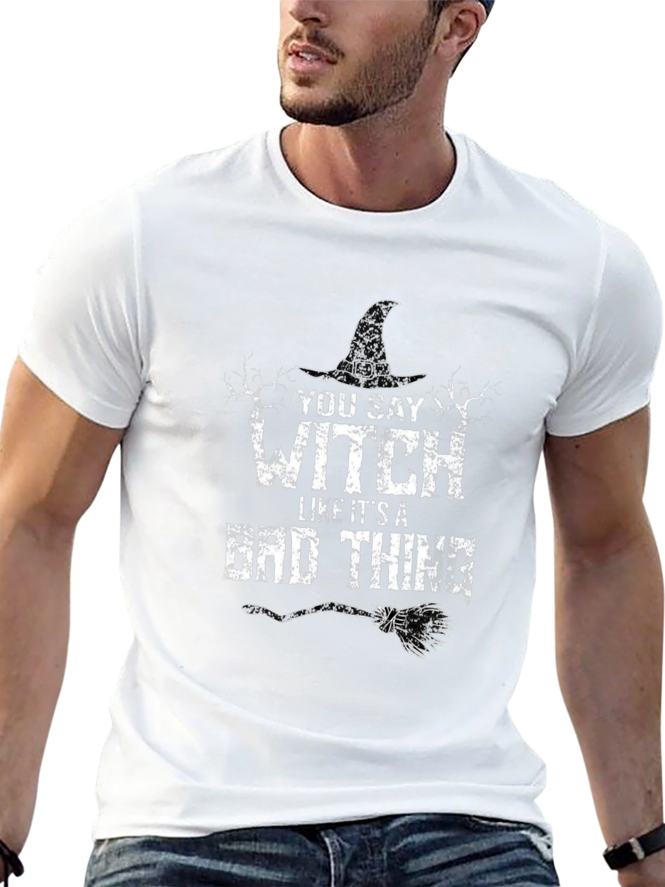 Witch Graphic Tee - Funny Halloween T-Shirt