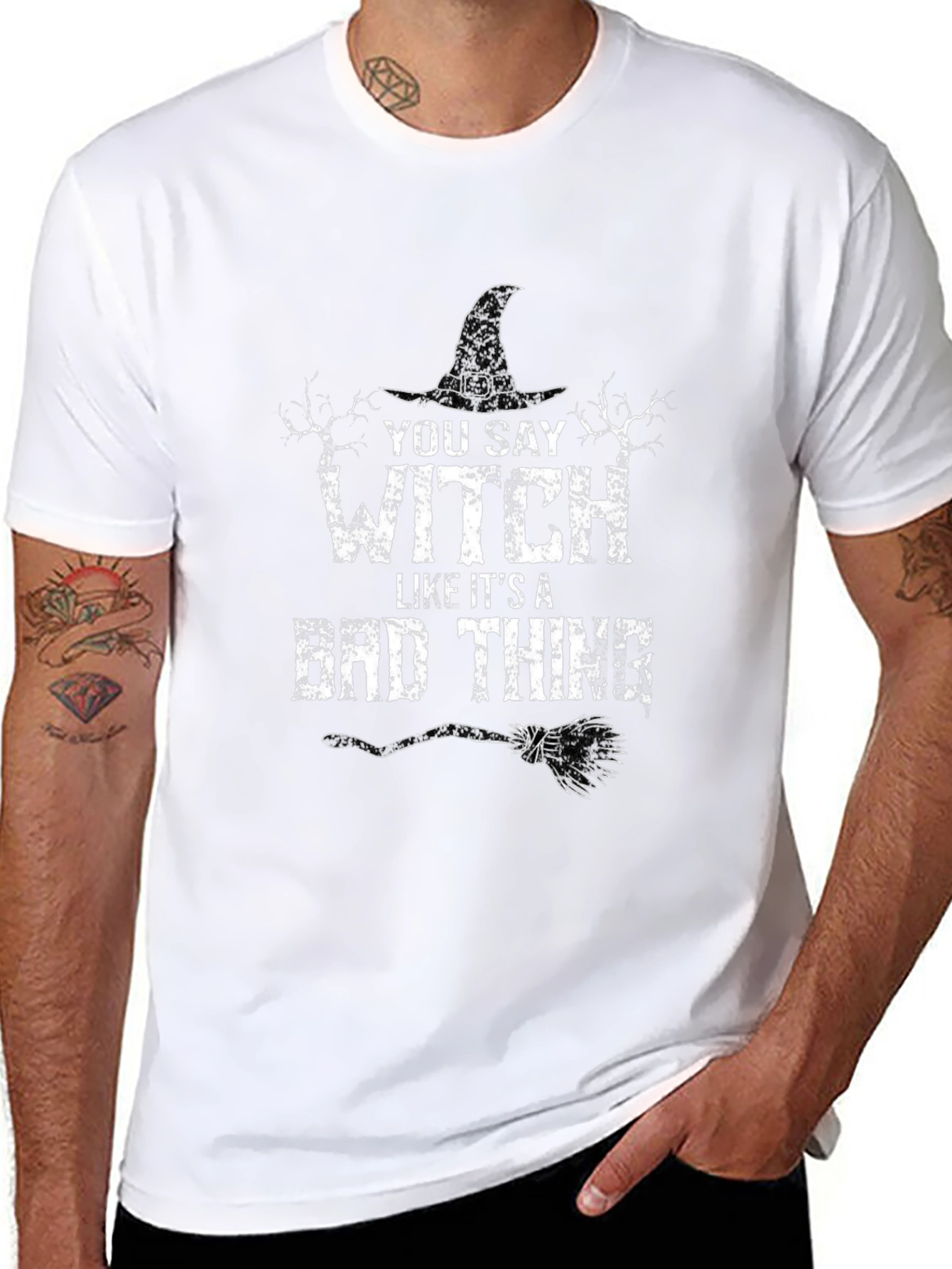 Witch Graphic Tee - Funny Halloween T-Shirt