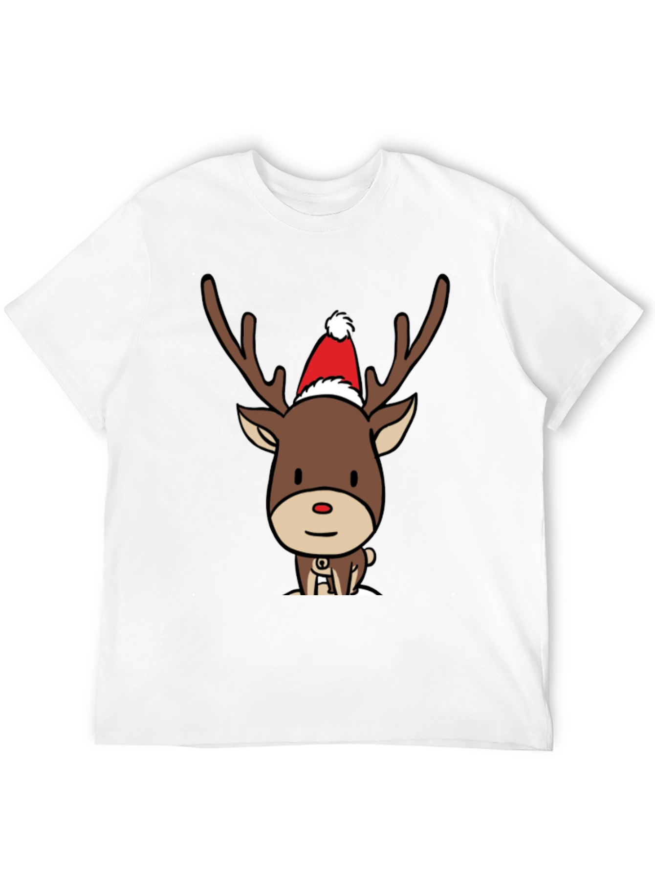 Reindeer Christmas T-Shirt - Cute Cartoon Holiday Tee