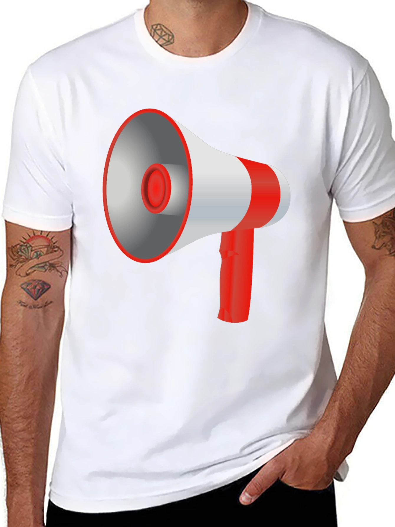 Megaphone Graphic Black T-Shirt