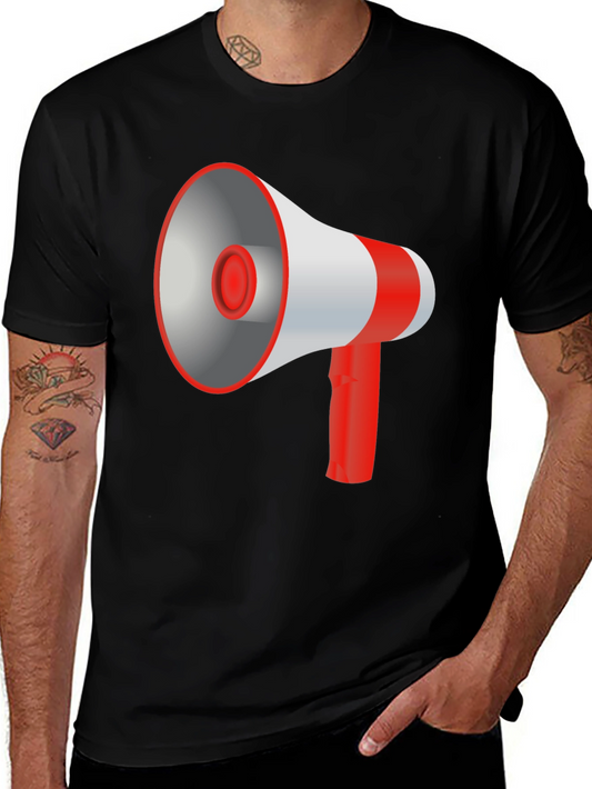 Megaphone Graphic Black T-Shirt