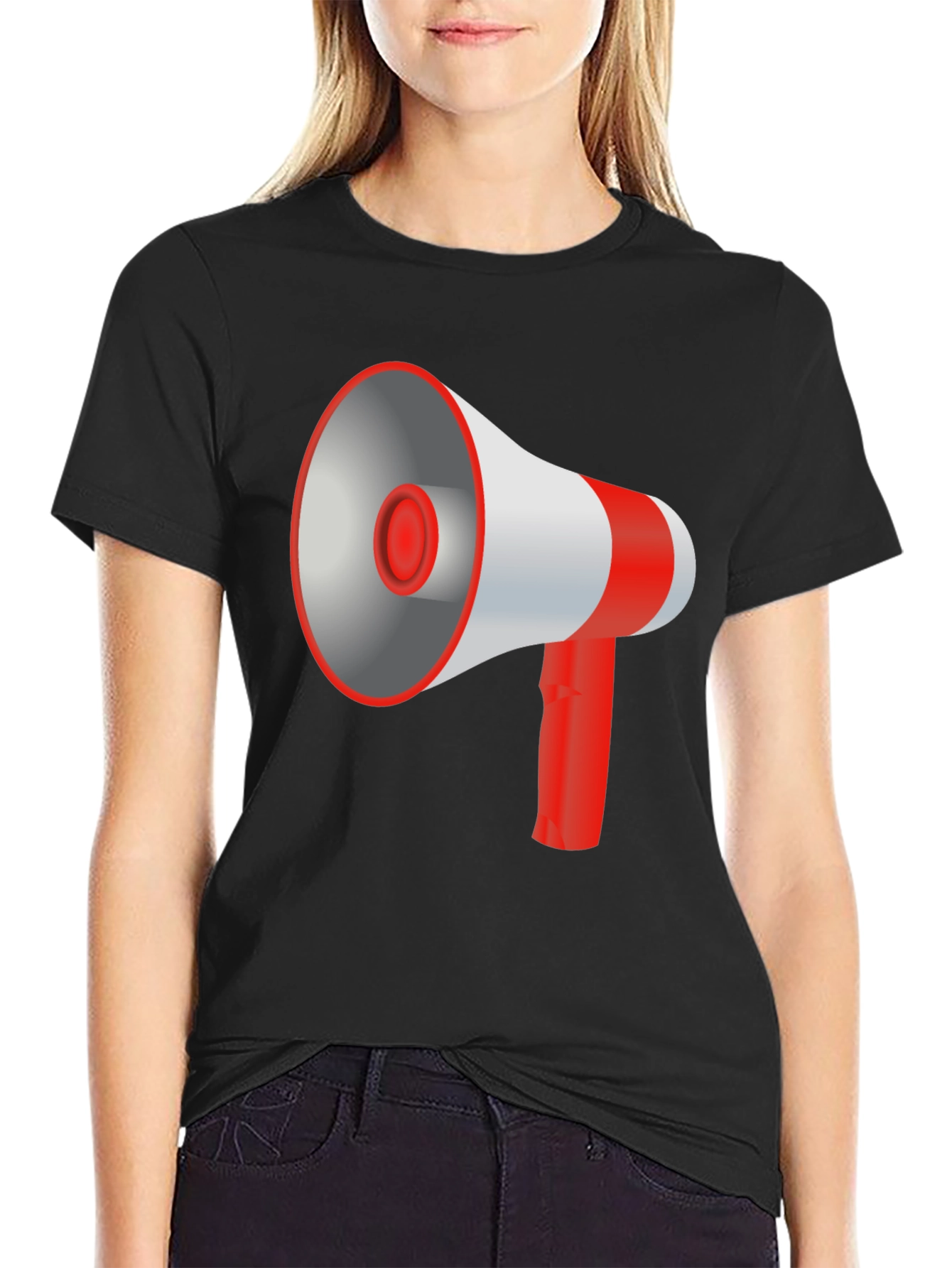 Megaphone Graphic Black T-Shirt