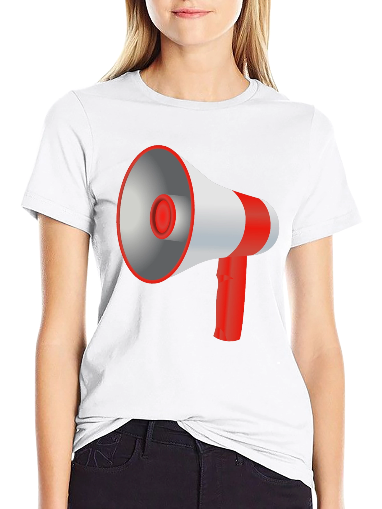 Megaphone Graphic Black T-Shirt