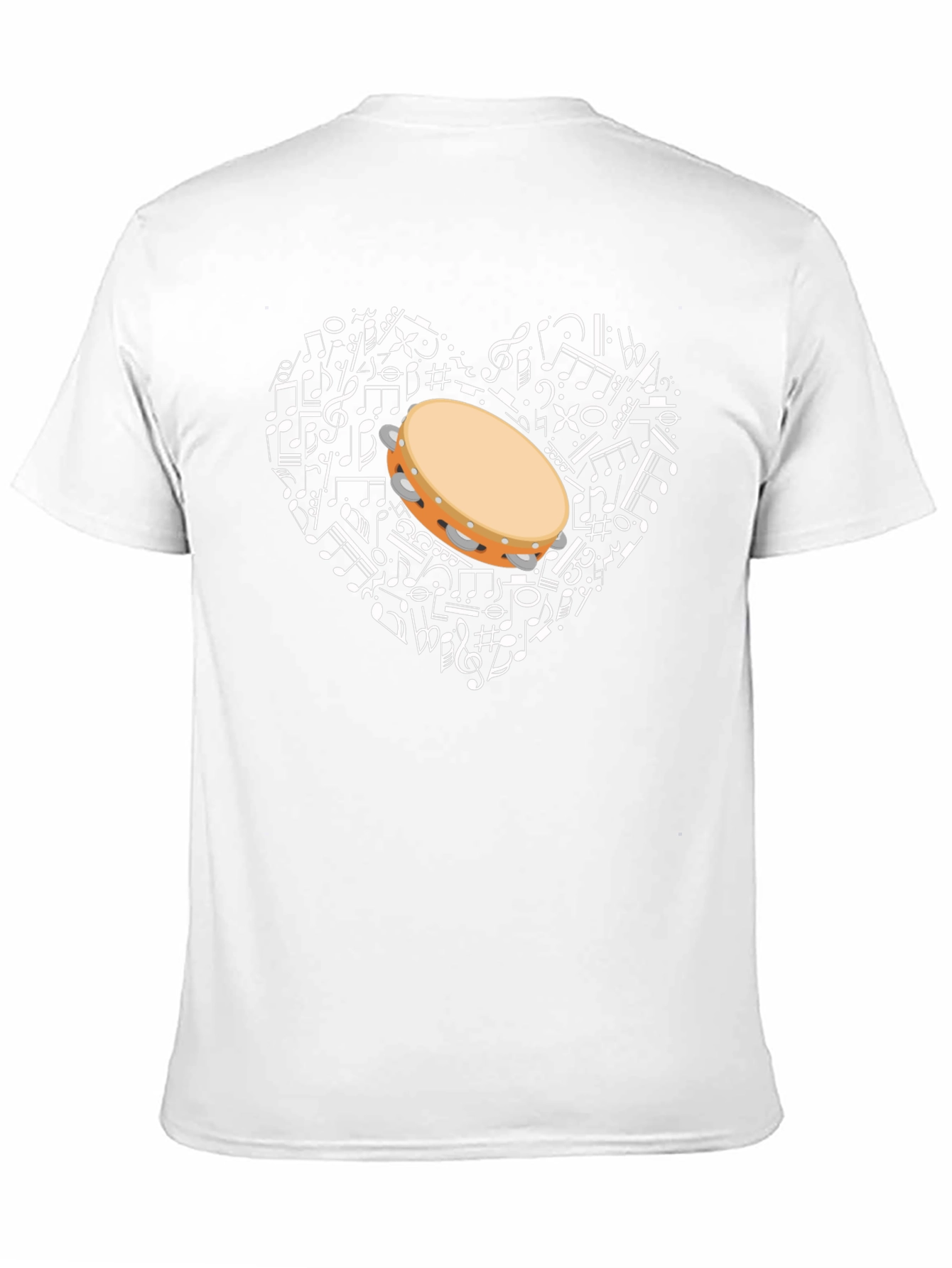 Musical Heart Tambourine Graphic T-Shirt