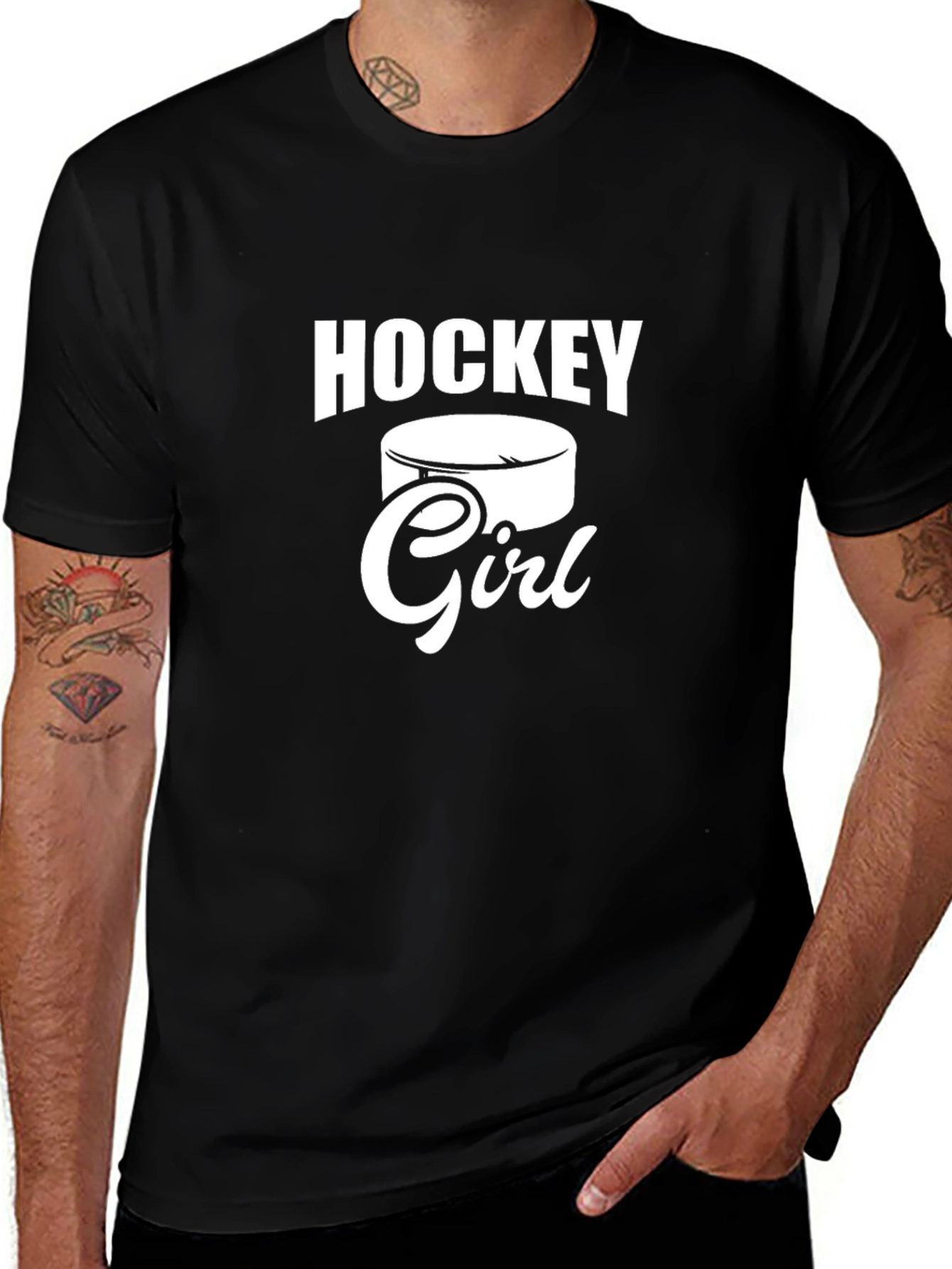 Hockey Girl Graphic T-Shirt - Sporty Casual Tee