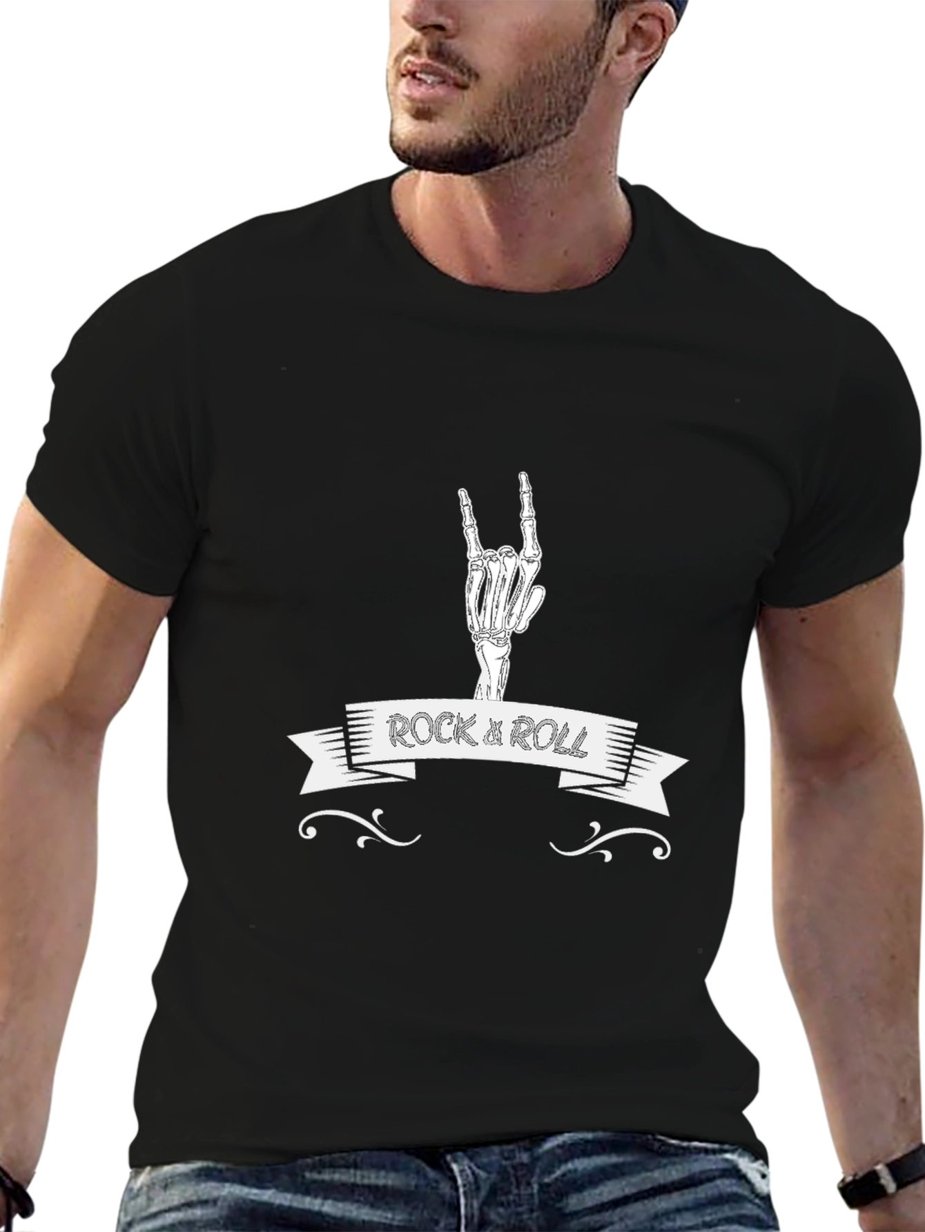 Rock & Roll Skeleton Hand T-Shirt