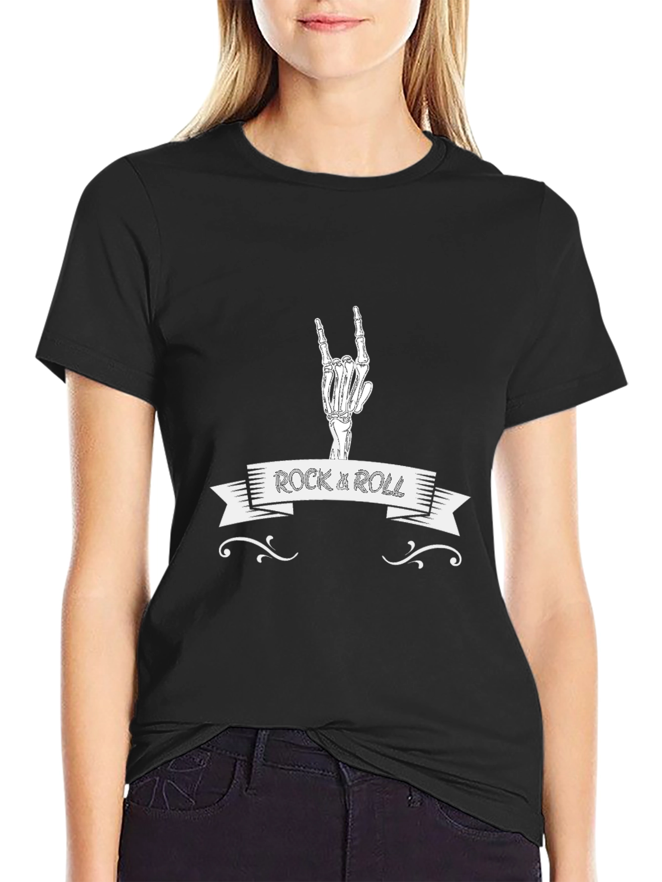 Rock & Roll Skeleton Hand T-Shirt