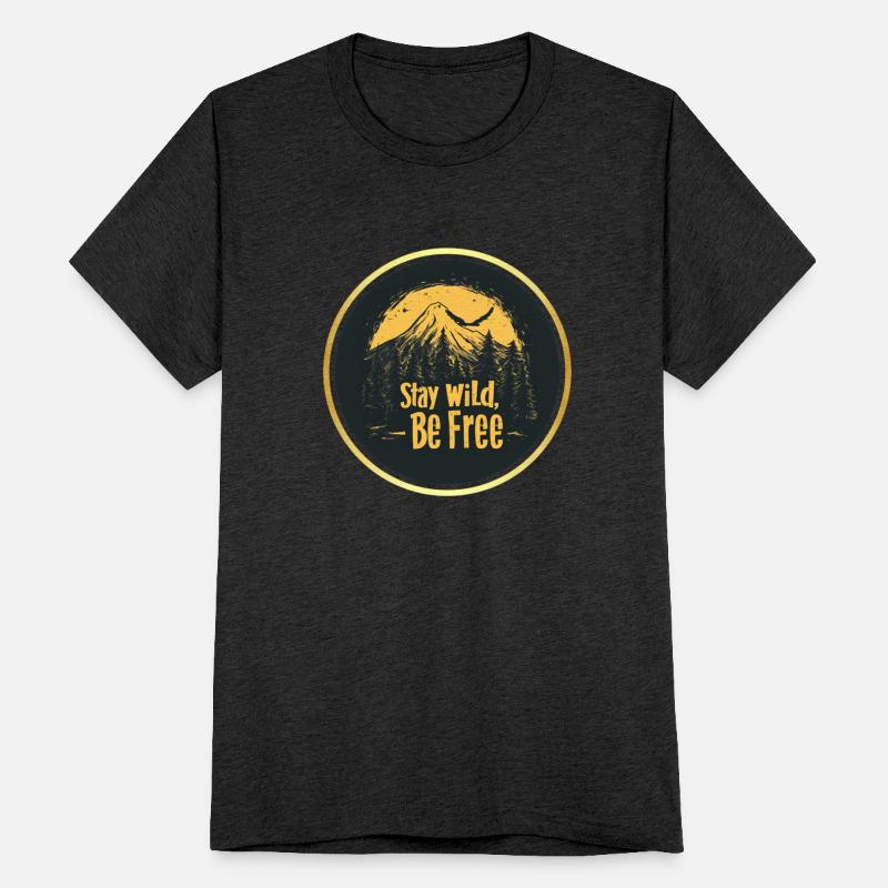 Stay Wild Be Free Shirt Retro Adventure Nature Tee