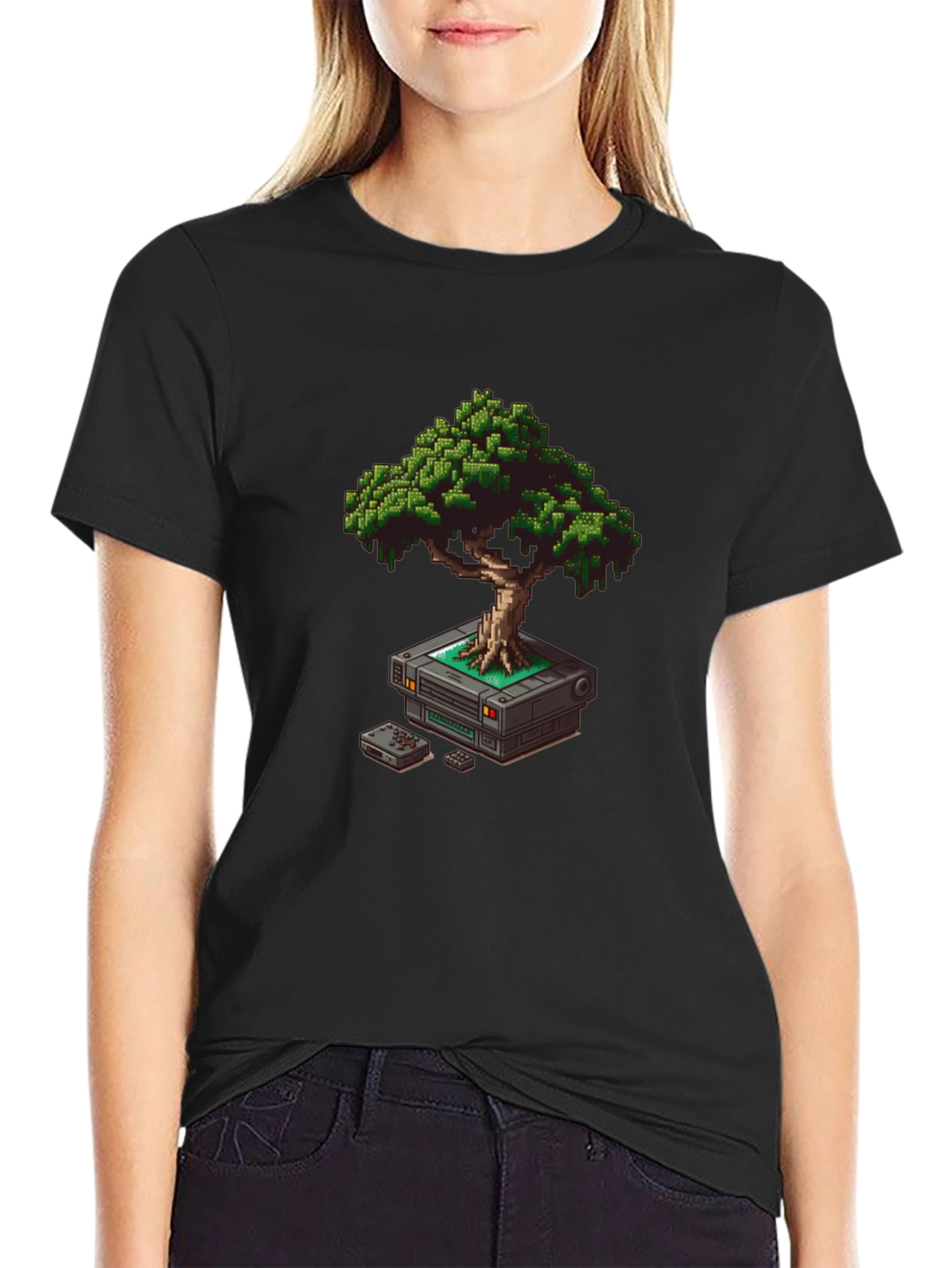 Pixel Art Bonsai Tree T-Shirt