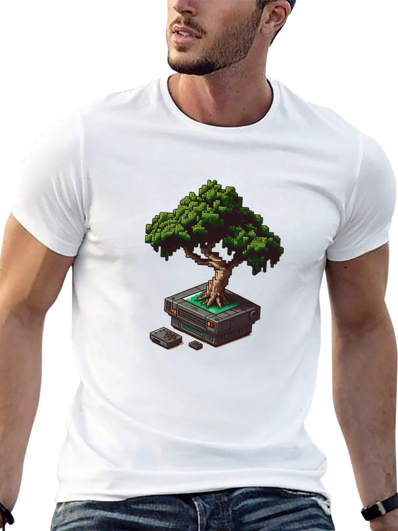 Pixel Art Bonsai Tree T-Shirt