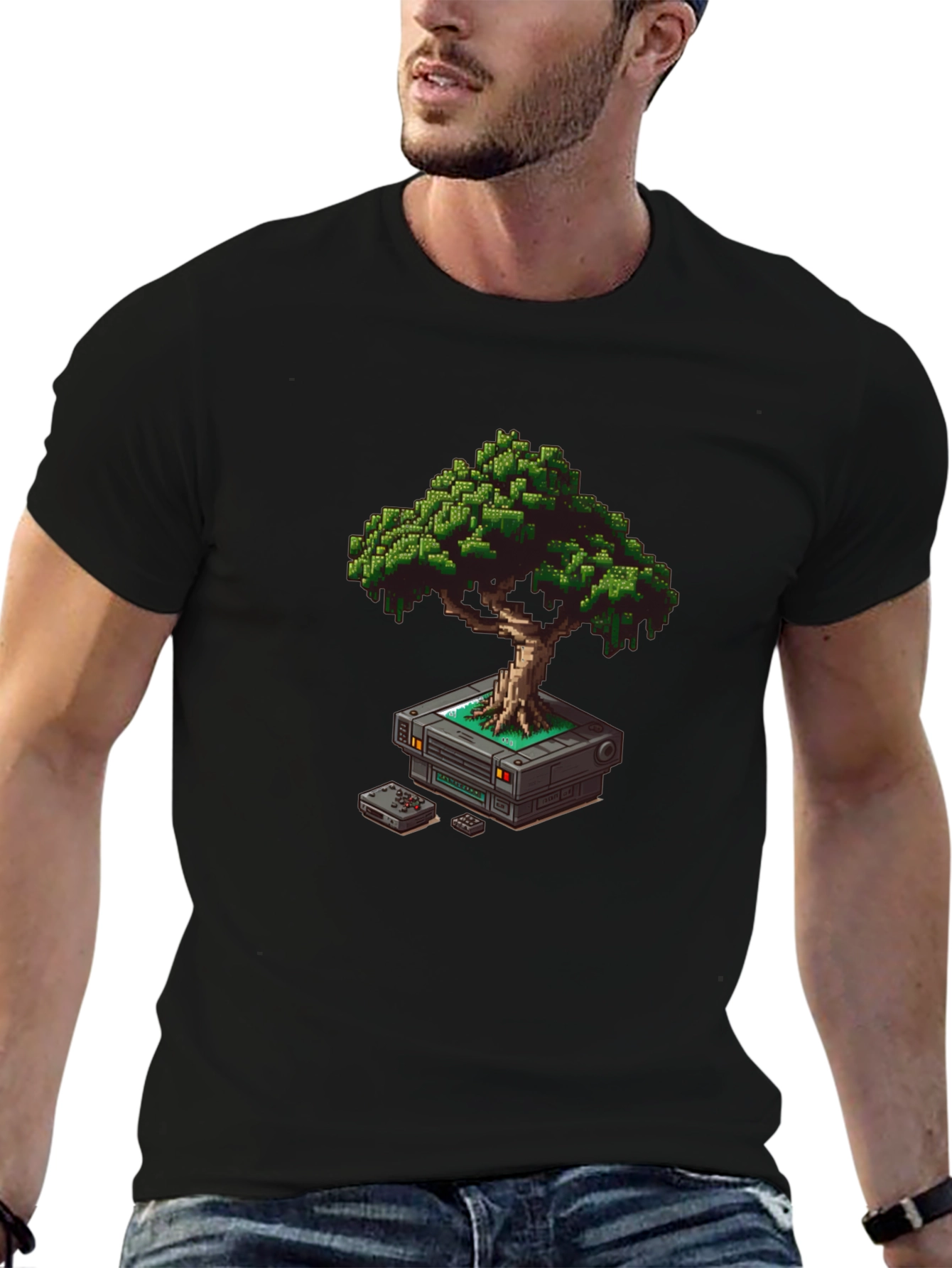 Pixel Art Bonsai Tree T-Shirt