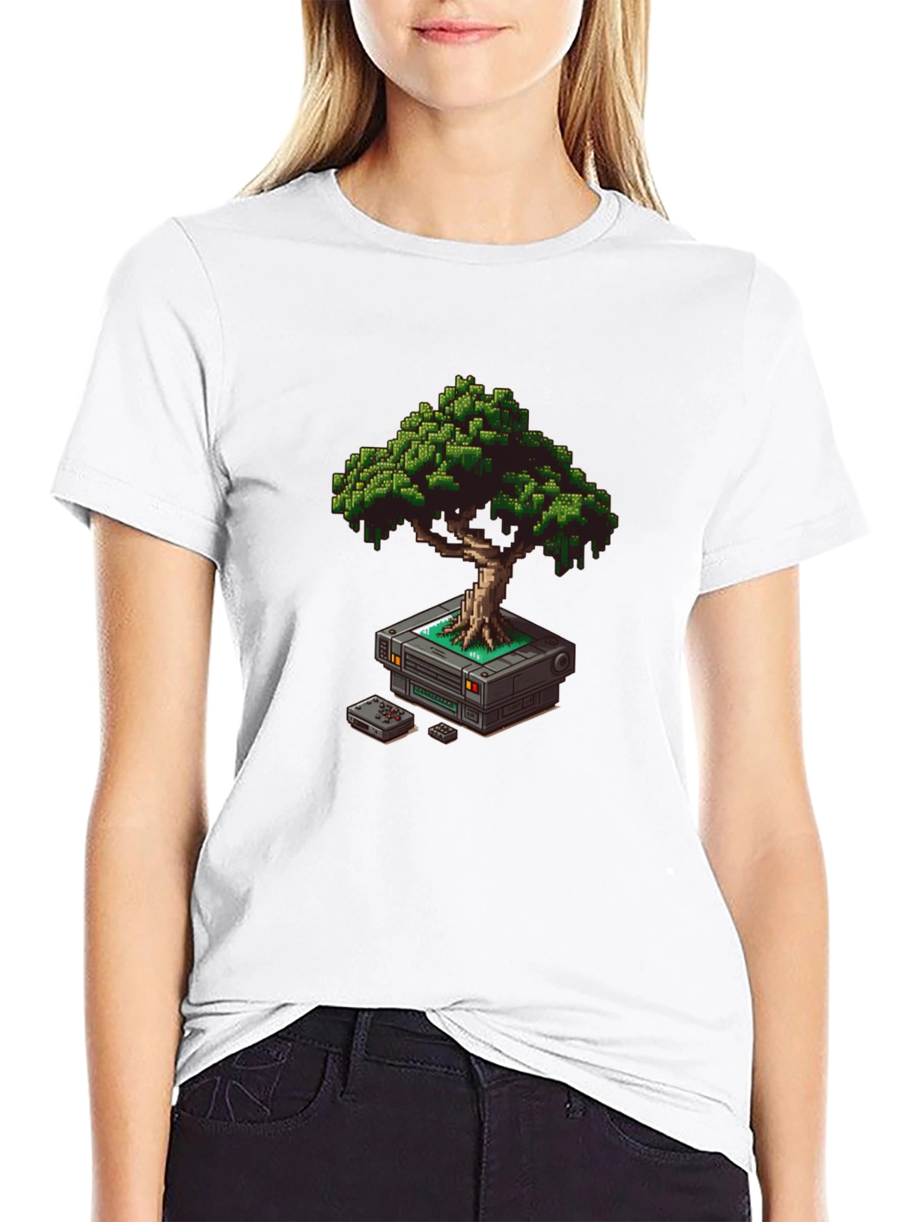 Pixel Art Bonsai Tree T-Shirt