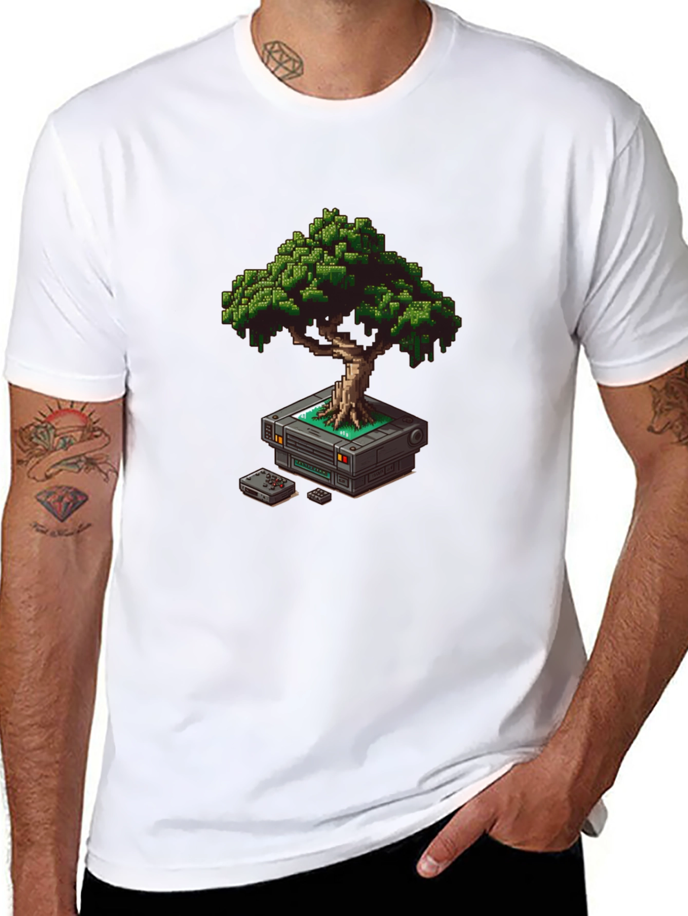 Pixel Art Bonsai Tree T-Shirt