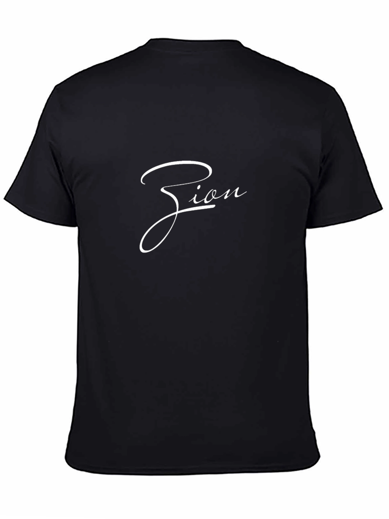 Zion Script Black T-Shirt - Stylish & Casual