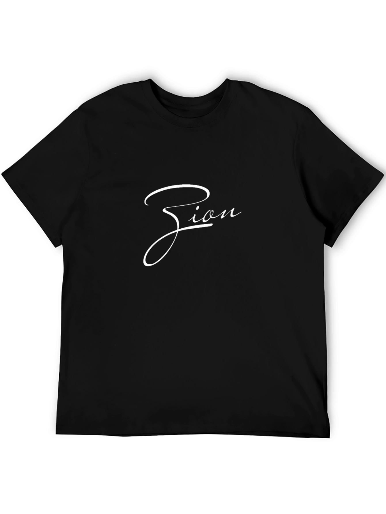 Zion Script Black T-Shirt - Stylish & Casual