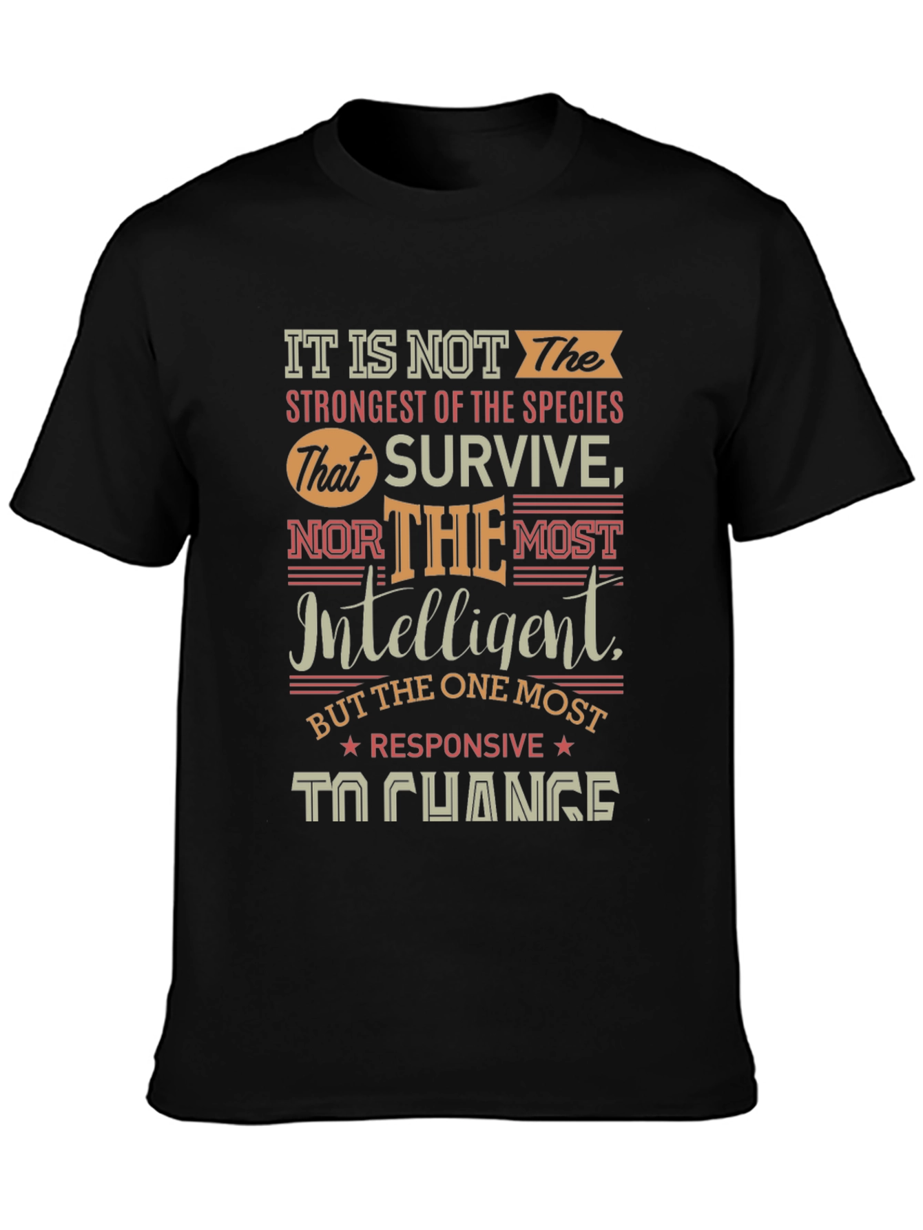Adaptation Quote Graphic T-Shirt