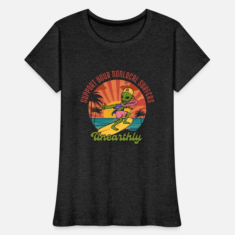 Support Non Local Surfers Alien Funny Surfing Cute