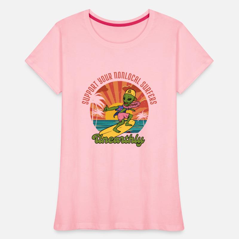 Support Non Local Surfers Alien Funny Surfing Cute